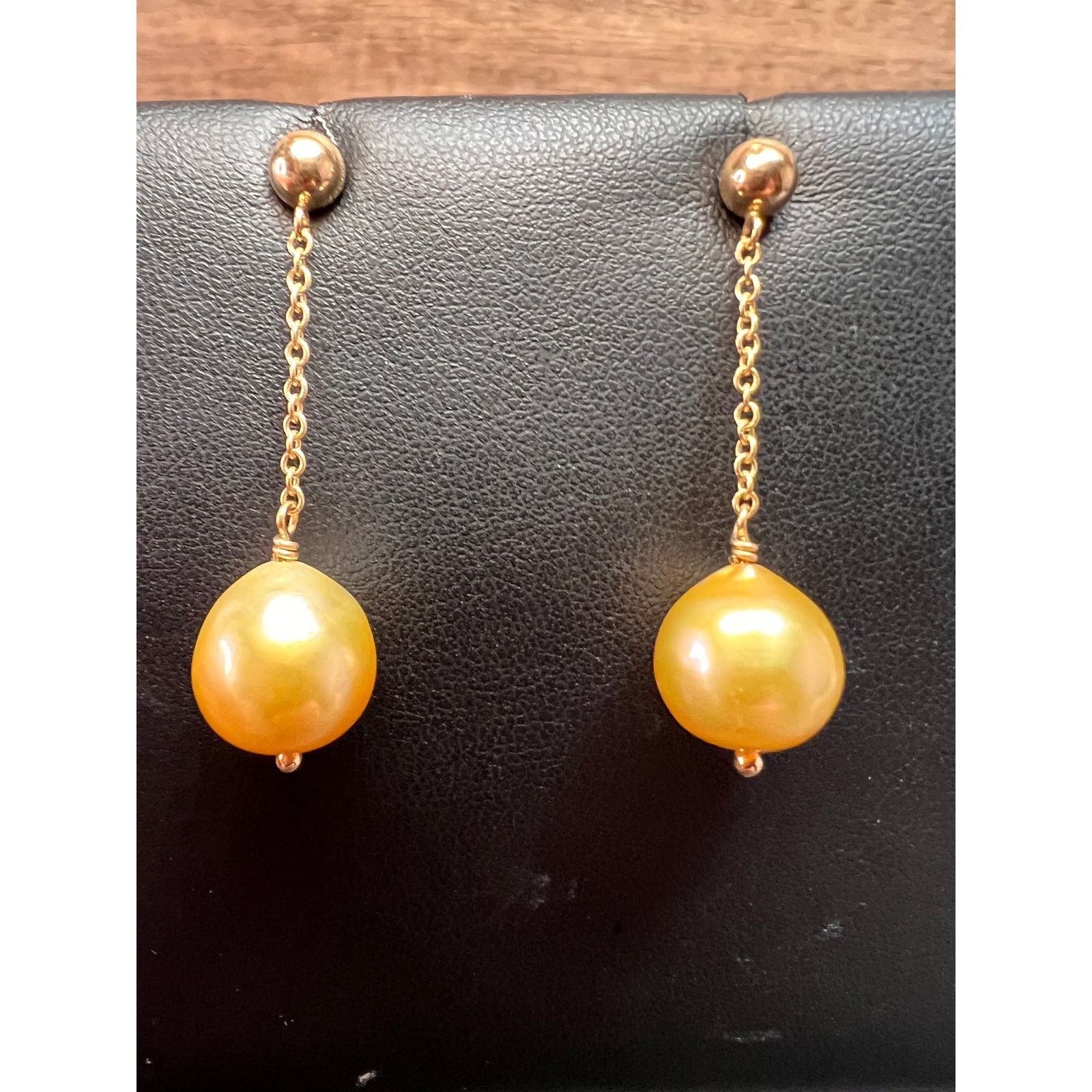 Other 14k yellow gold South Seas Pearl dangle earrings Size ONE SIZE - 13 Thumbnail