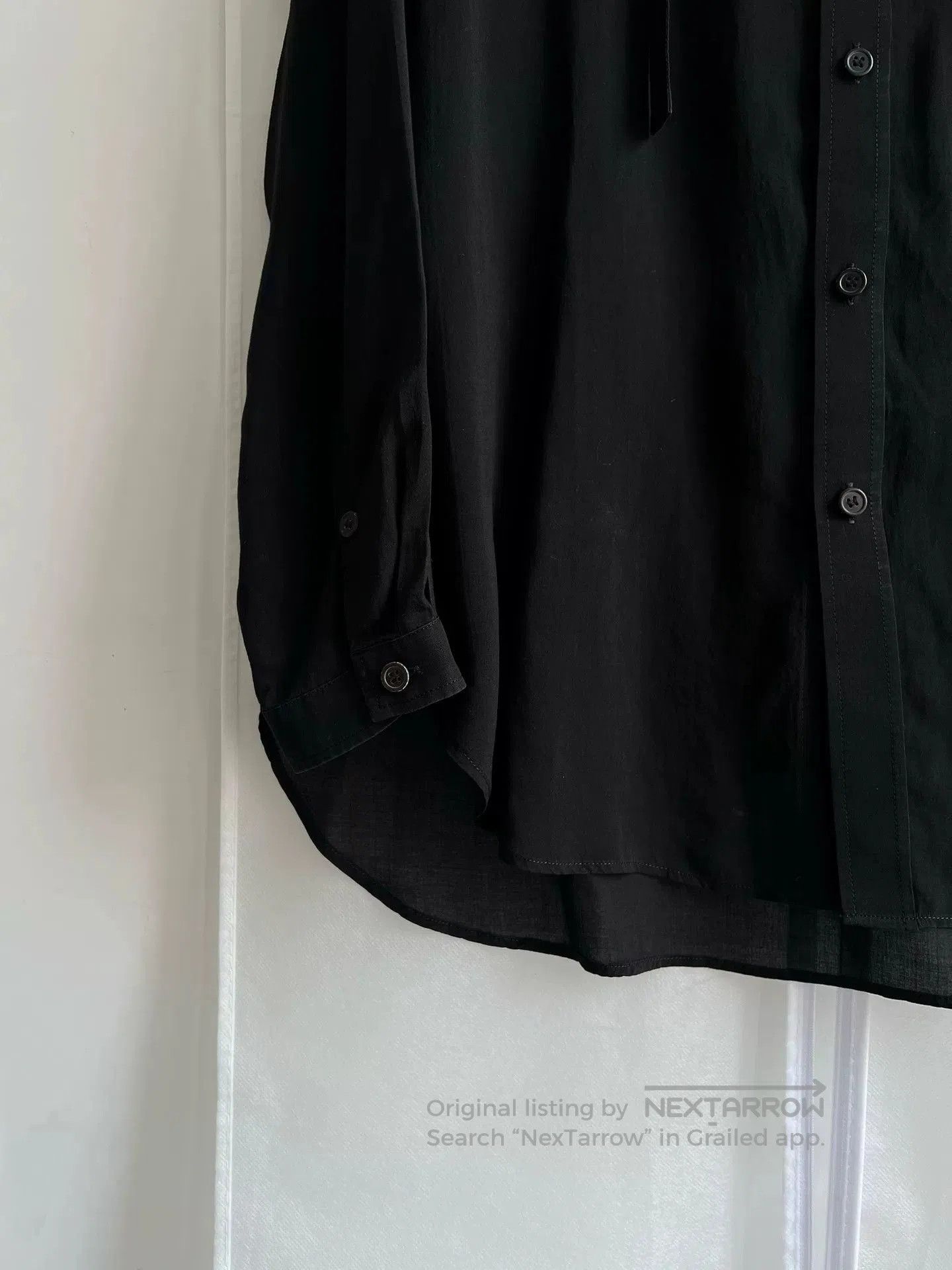 Yohji Yamamoto Yohji Yamamoto Black Tencel Shirt. Size US M / EU 48-50 / 2 - 6 Thumbnail