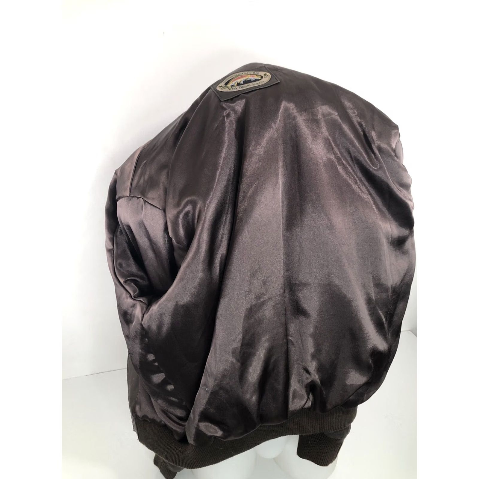 Orvis ORVIS Leather Bomber Jacket Mens L Brown Fish Theme Leather Bomber Jacket Mens L Brown Fish Theme Size US L / EU 52-54 / 3 - 5 Thumbnail