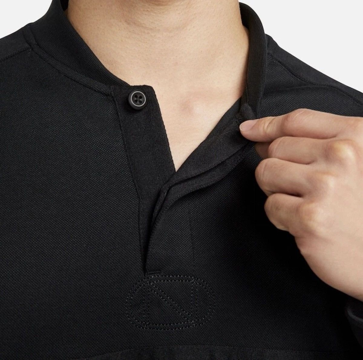 Nike Nike Dri Fit NSW Sportswear Golf Black Henley L/S Polo Shirt Size US M / EU 48-50 / 2 - 3 Thumbnail