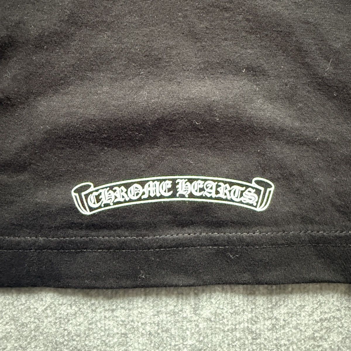 Chrome Hearts Chrome Hearts White Print Black Neck Logo Tee Size US XL / EU 56 / 4 - 3 Thumbnail