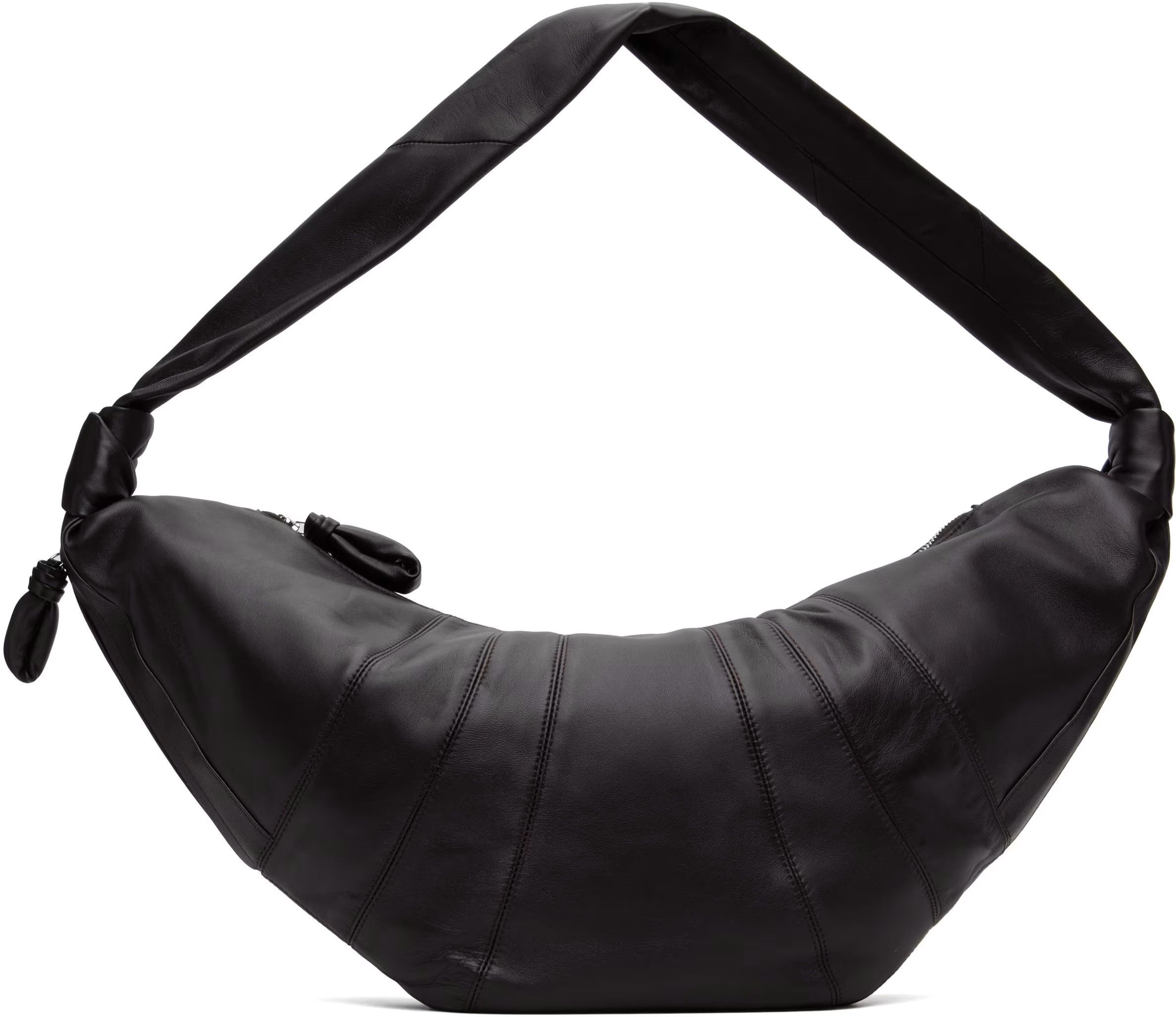 LEMAIRE Brown Large Croissant Bag Nappa Lambskin