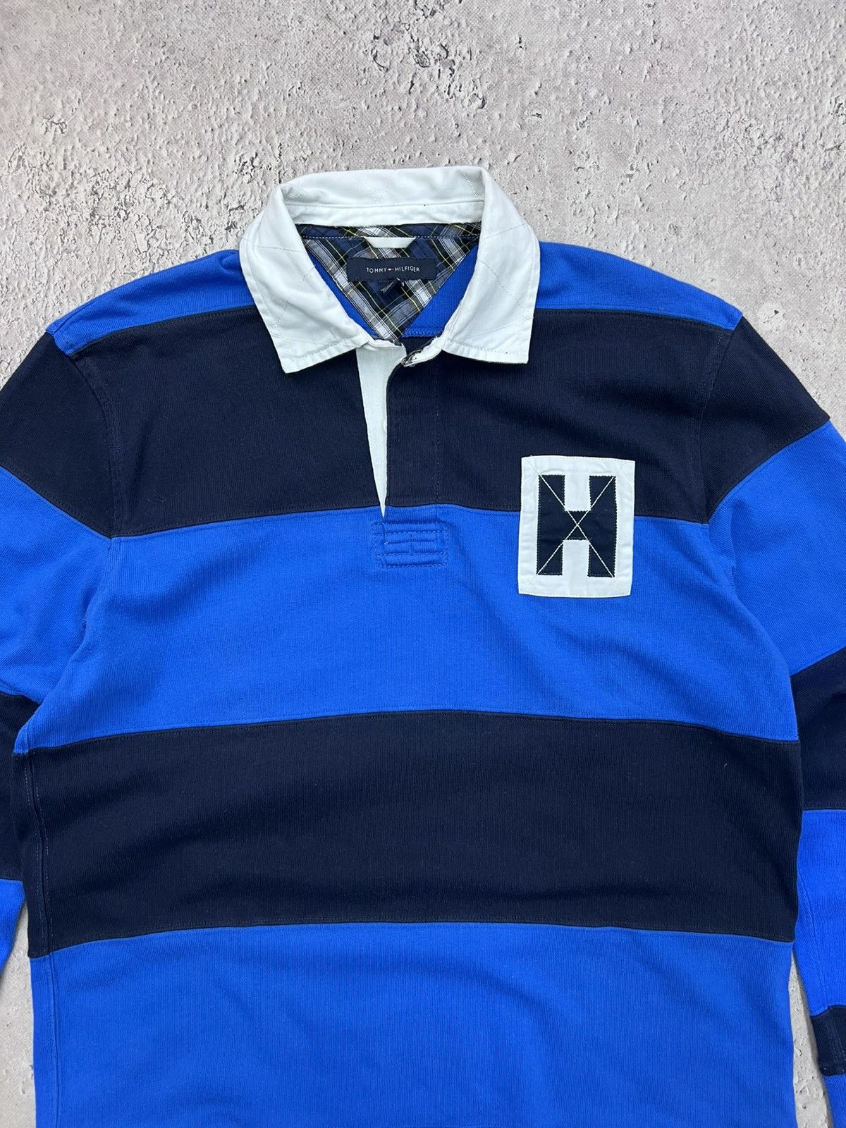 Tommy Hilfiger × Vintage Vintage TOMMY HILFIGER Rugby Striped Sweatshirt M494 Size US M / EU 48-50 / 2 - 5 Thumbnail