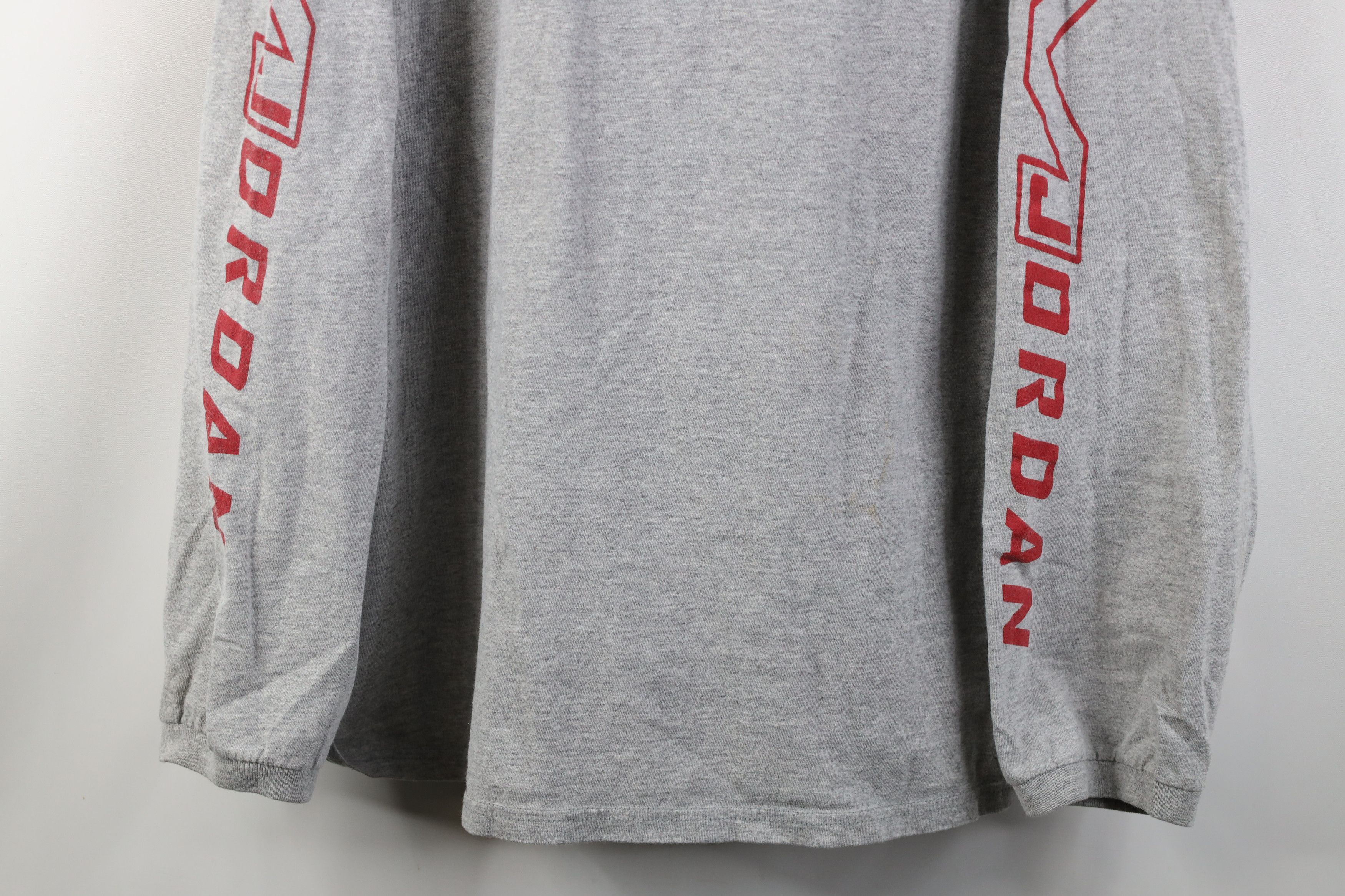 Nike Vintage 90s Y2K Nike Air Jordan Long Sleeve T-Shirt Gray USA Size US XL / EU 56 / 4 - 3 Thumbnail