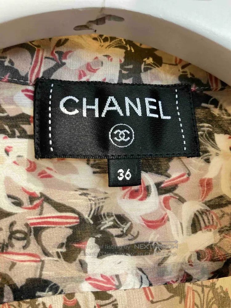 Chanel Chanel 23a pink printed silk shirt Size XS / US 0-2 / IT 36-38 - 8 Thumbnail