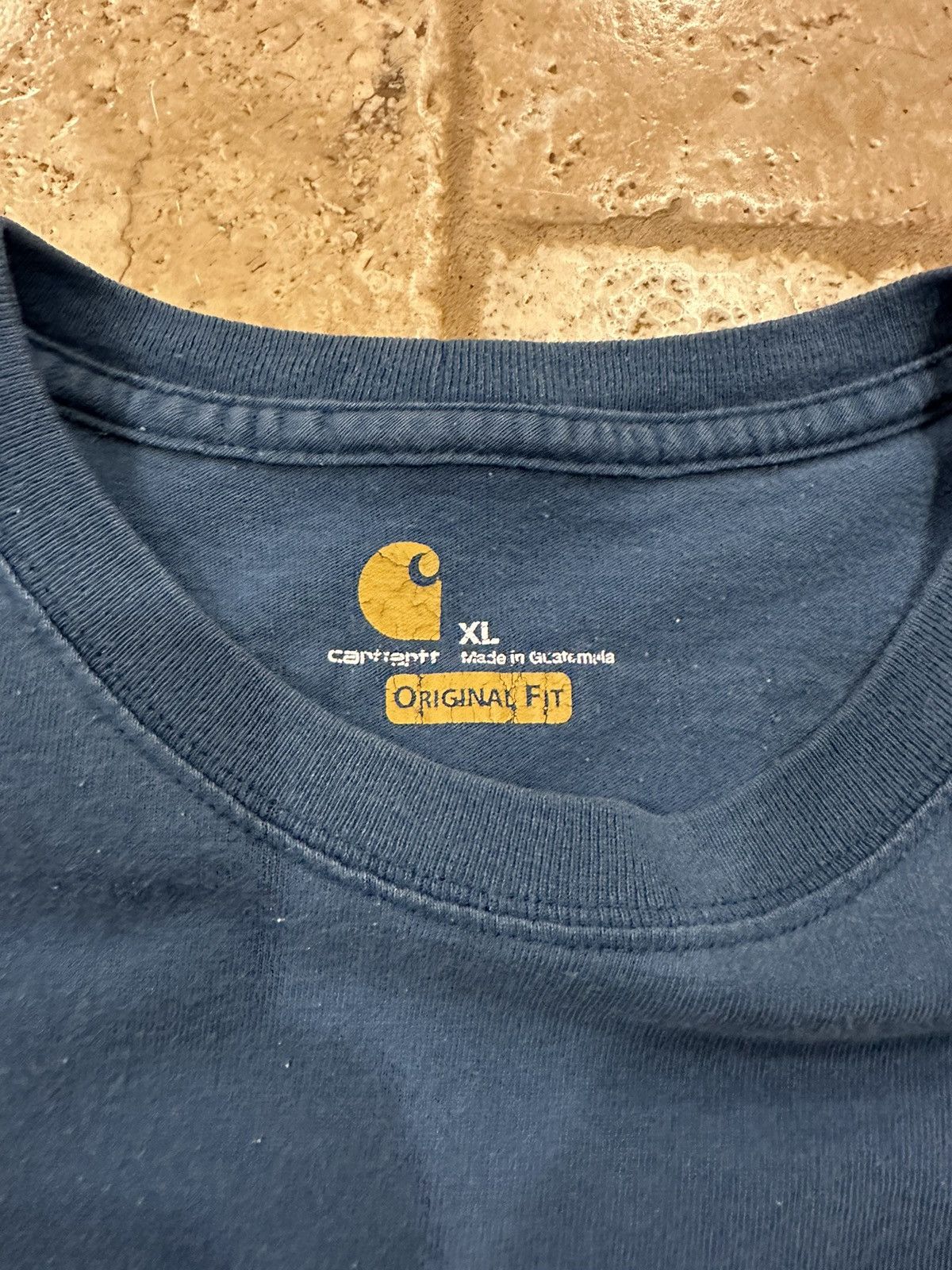 Carhartt × Vintage Vintage Carhartt Blue Long Sleeve Spell Out Logo T-Shirt Size US XL / EU 56 / 4 - 7 Thumbnail