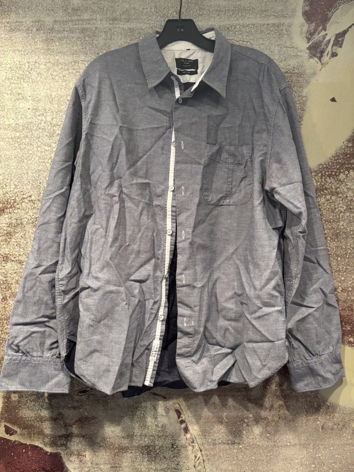 Rag & Bone New York Classic Fit Button Up XL