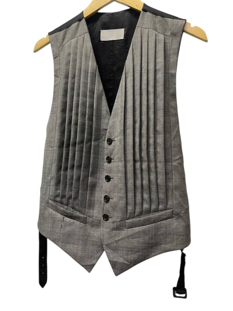 Dior Dior Homme x Hide Slimane Pleated Vest Size 46R - 3 Thumbnail