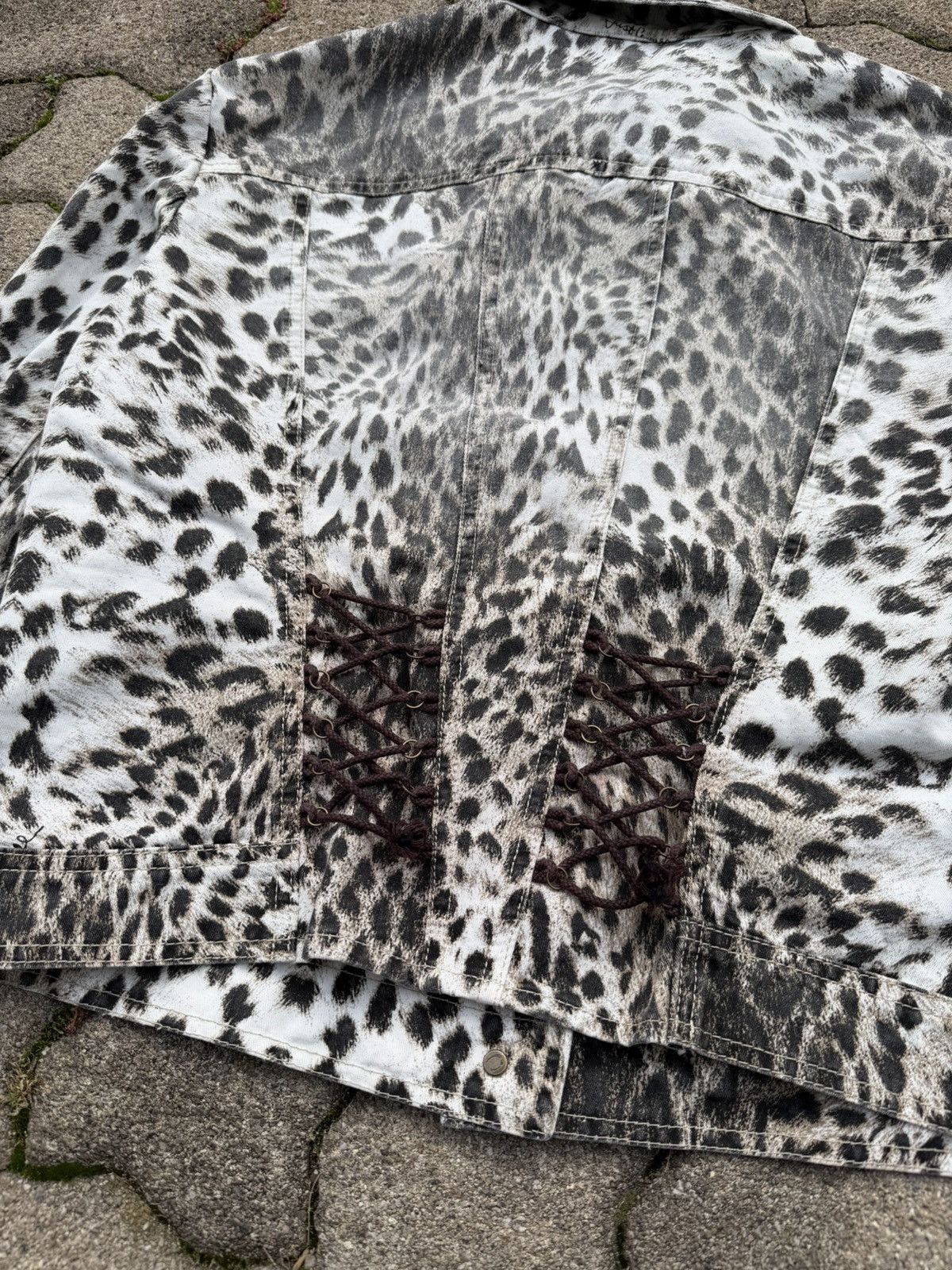 Just Cavalli Vintage 2000s Just Cavalli White Leopard Rare Corset Jacket Size L / US 10 / IT 46 - 11 Thumbnail