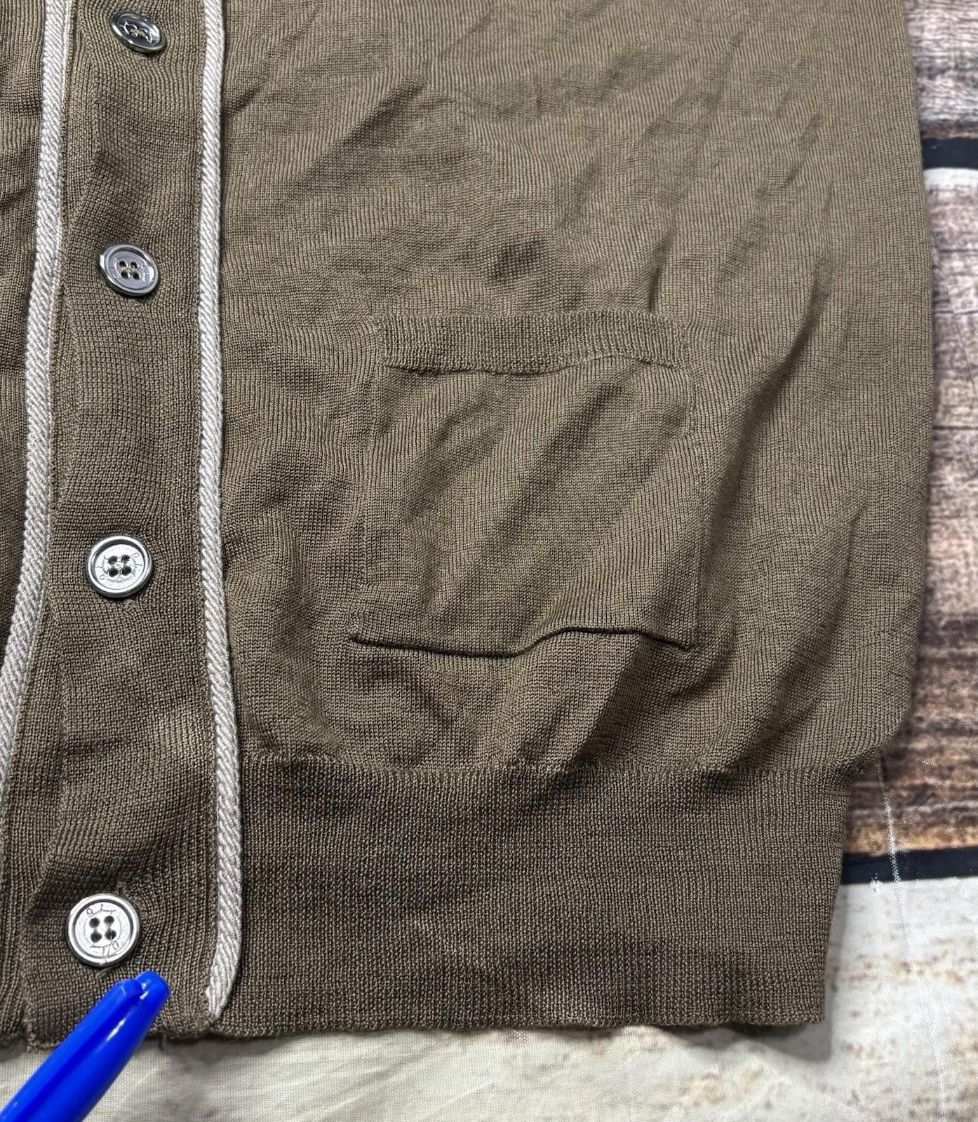 Burberry Burberry Cardigan Sweater Mens Small Silk Wool Italy Button Size US S / EU 44-46 / 1 - 8 Thumbnail