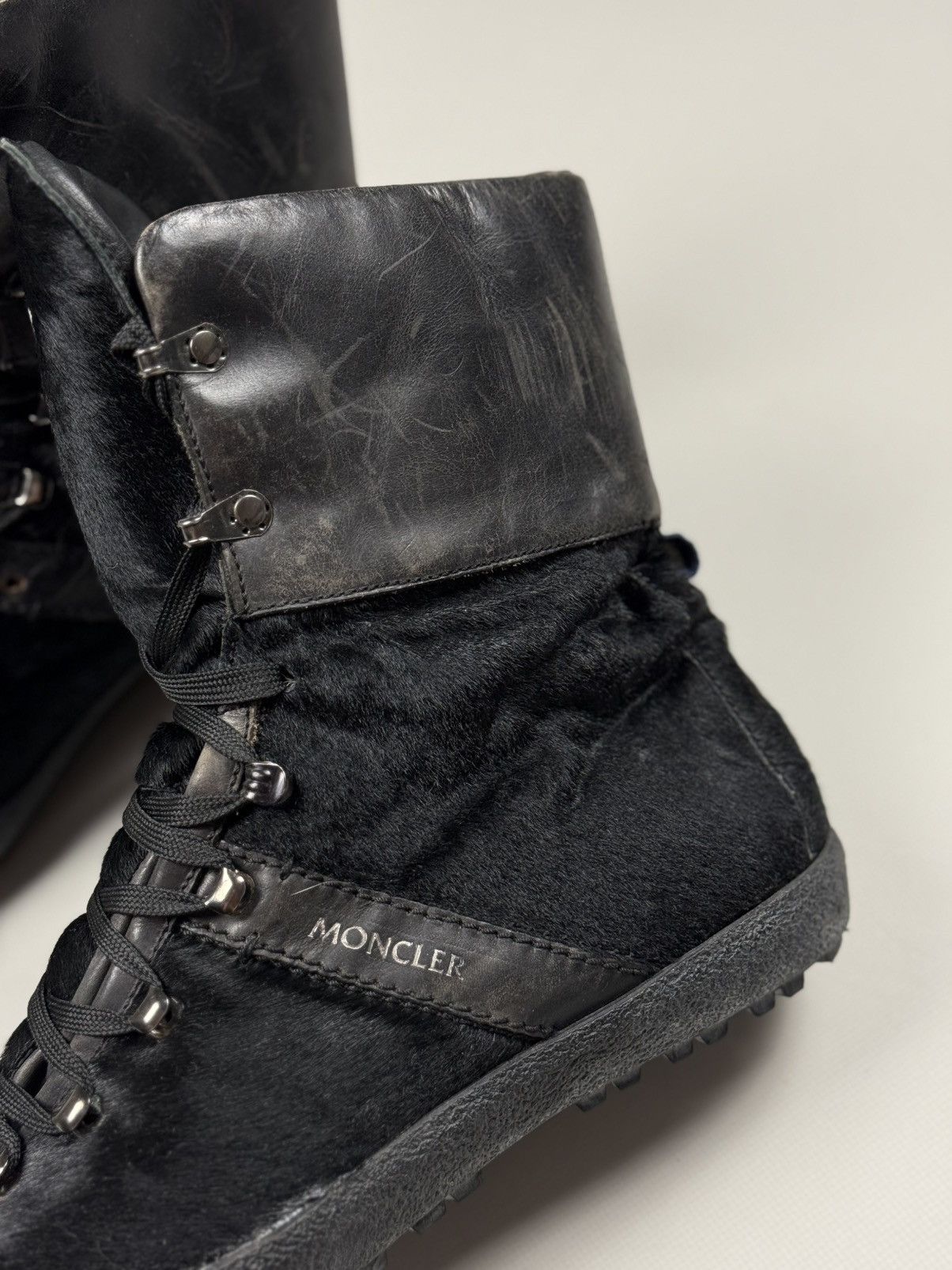 Moncler Moncler Pony Hair Unisex High Top Combat Boots Shoes Size 41 Size US 7 / EU 40 - 15 Thumbnail