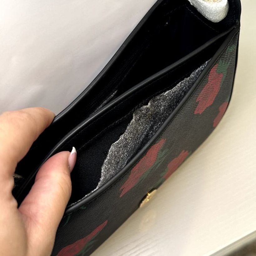 Kate Spade Kate Spade Rose Toss Printed Saddle Crossbody Bag Size ONE SIZE - 10 Thumbnail