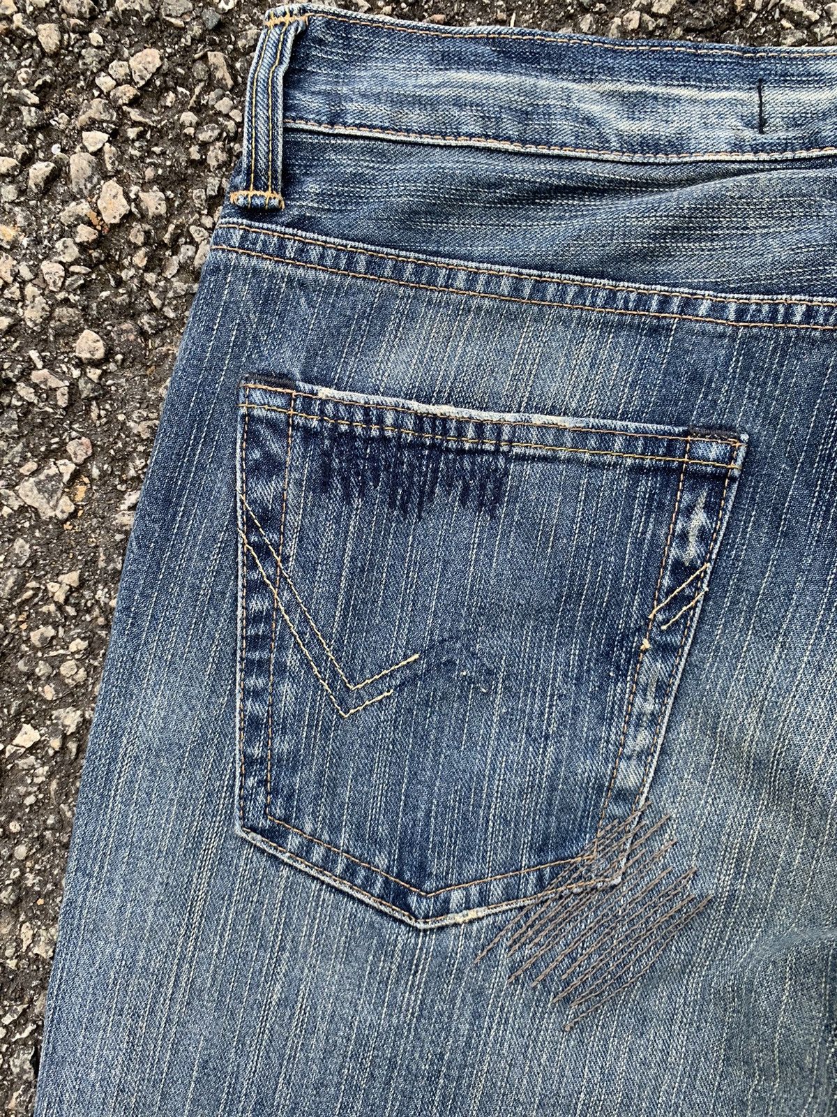 Edwin FLARE💥 EDWIN XV PUNK FADED RUSTY JAPANESE DISTRESSED DENIM🎌☠️ Size US 30 / EU 46 - 11 Thumbnail