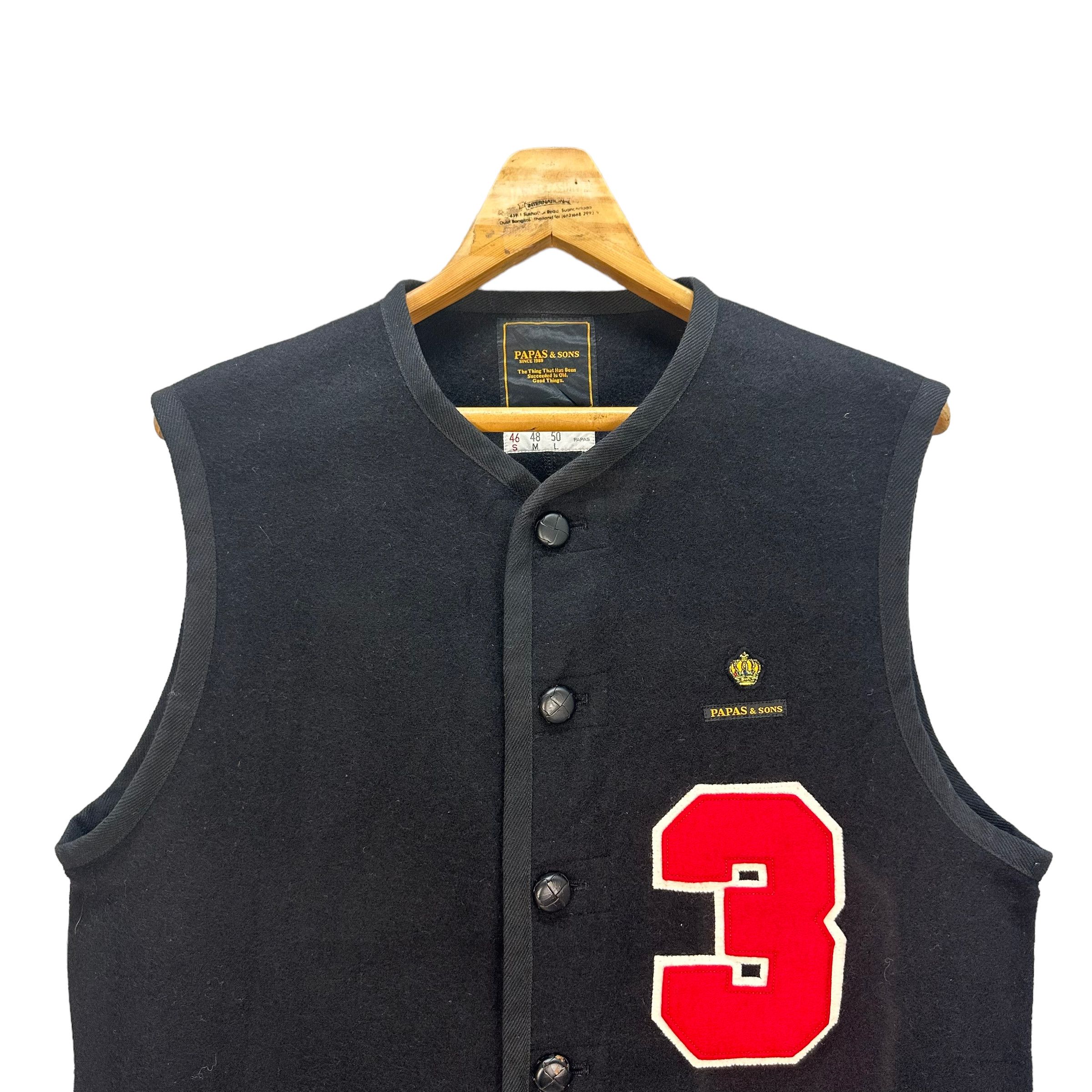 Japanese Brand PAPAS & SON WOOL BLEND VEST #8114-202 Size US S / EU 44-46 / 1 - 2 Thumbnail