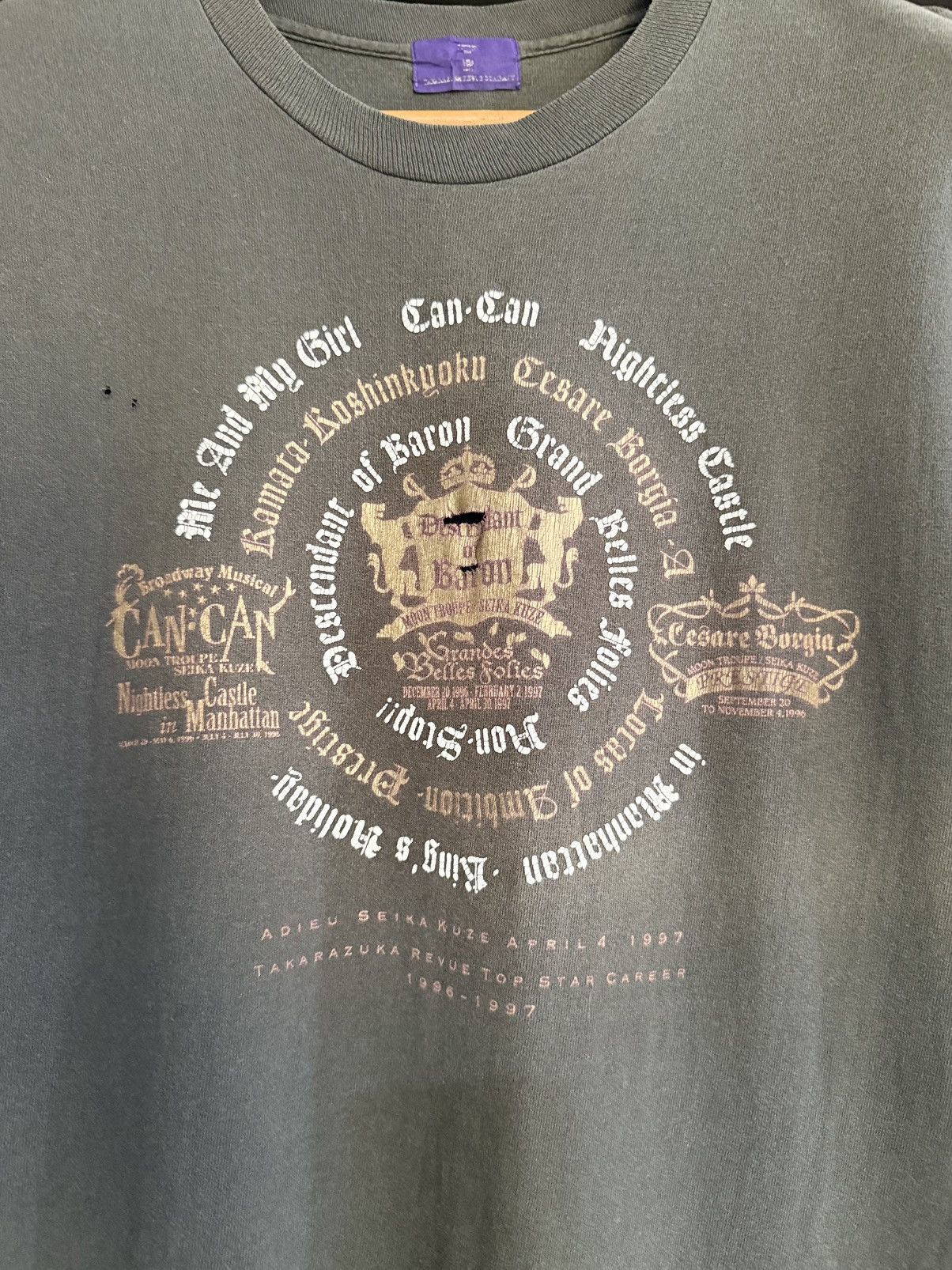 Band Tees Thrashed Vintage 90s Takarazuma Revue Star Career Tee Size US M / EU 48-50 / 2 - 2 Thumbnail