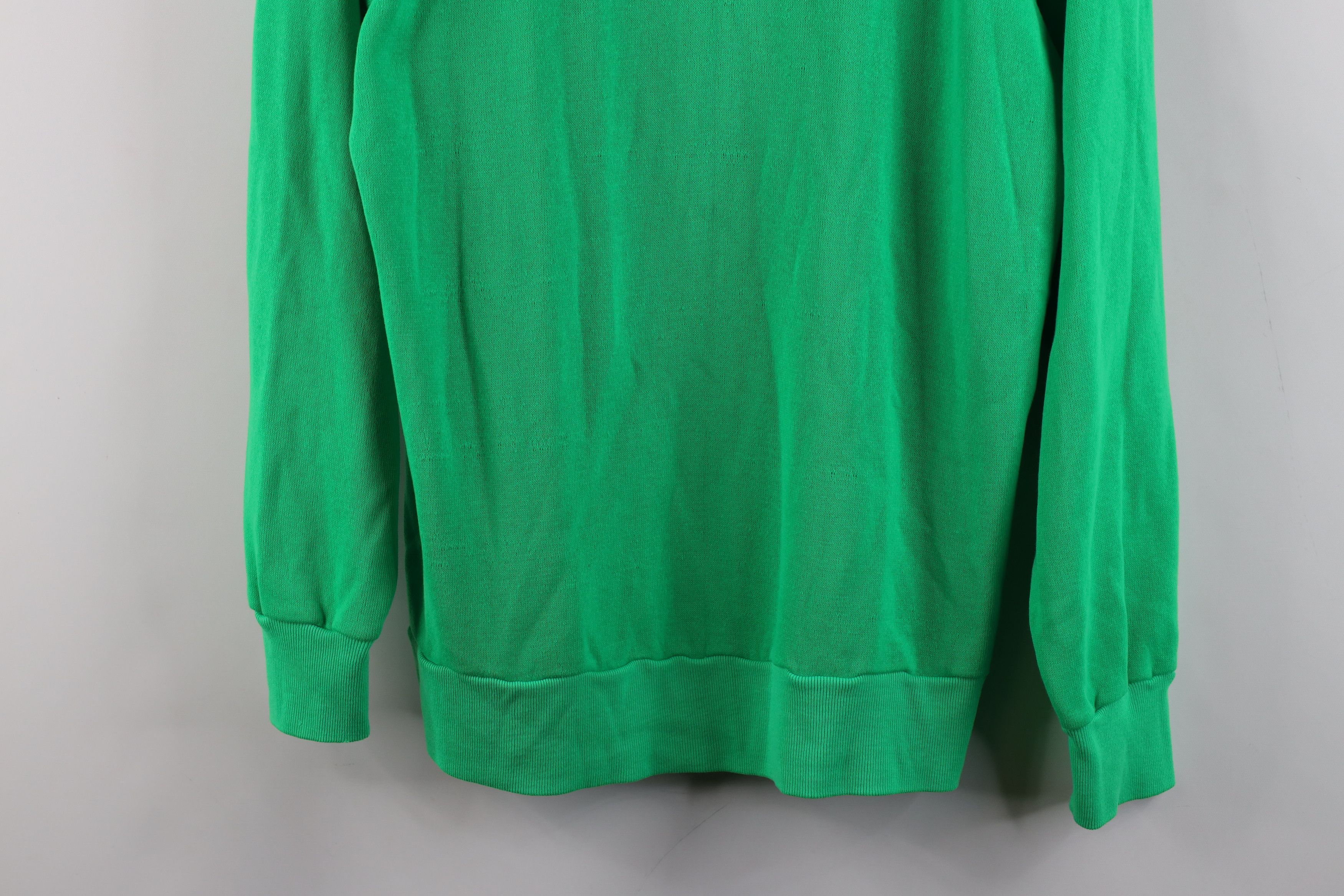 Vintage Vintage 70s Streetwear Thin Crewneck Sweatshirt Green USA Size L / US 10 / IT 46 - 3 Thumbnail