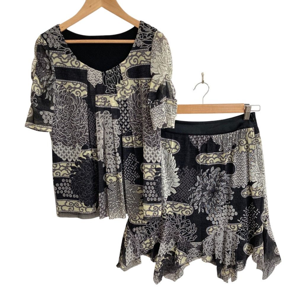Other Other VIVIENNE TAM Flower Print Power Net Set Up Textile Suits DUTY FREE for USA Size ONE SIZE - 1 Thumbnail