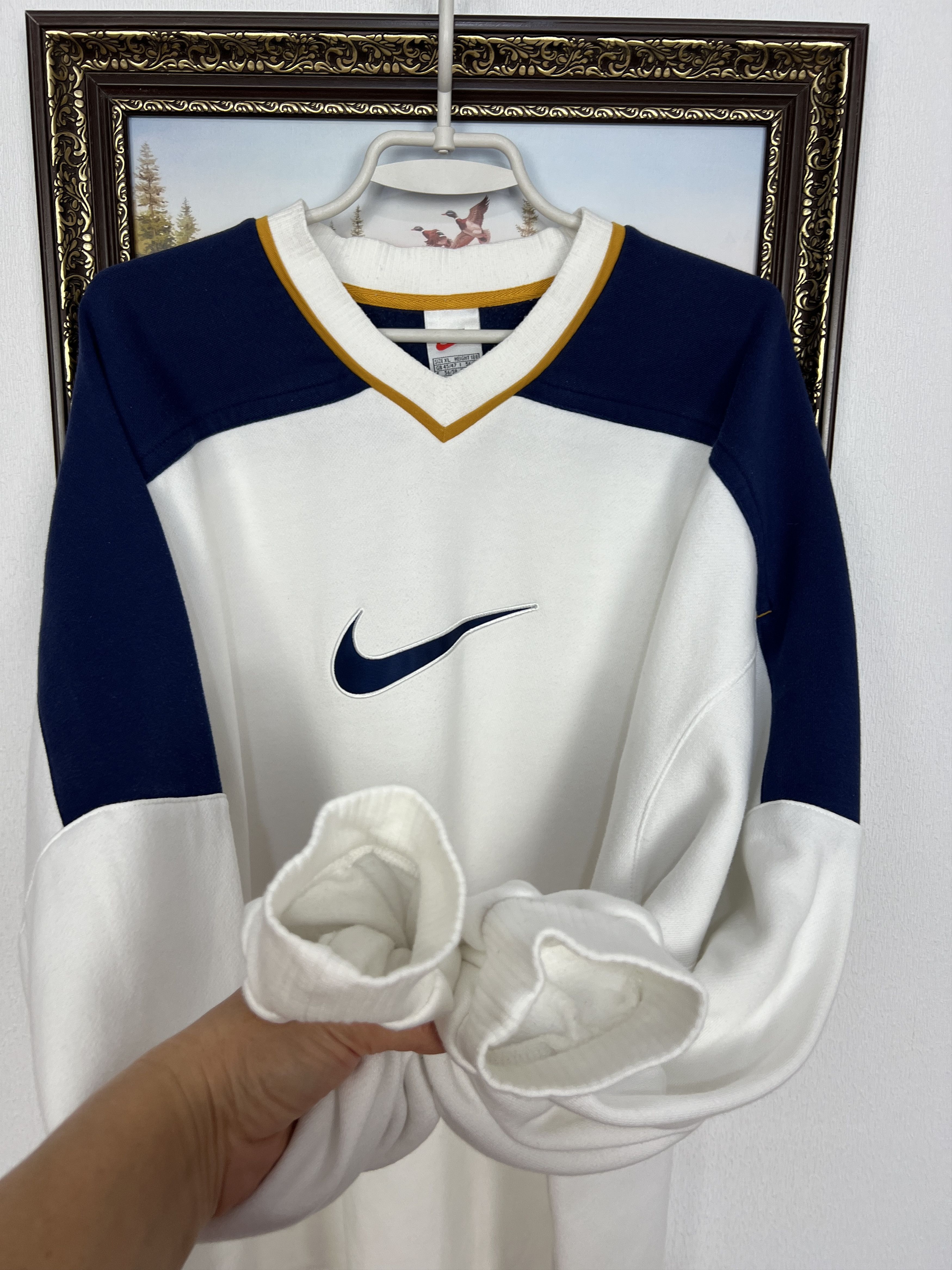 Nike Vintage 90's Nike Sweatshirt Big Logo Swoosh Crewneck Rare Size US XL / EU 56 / 4 - 5 Thumbnail