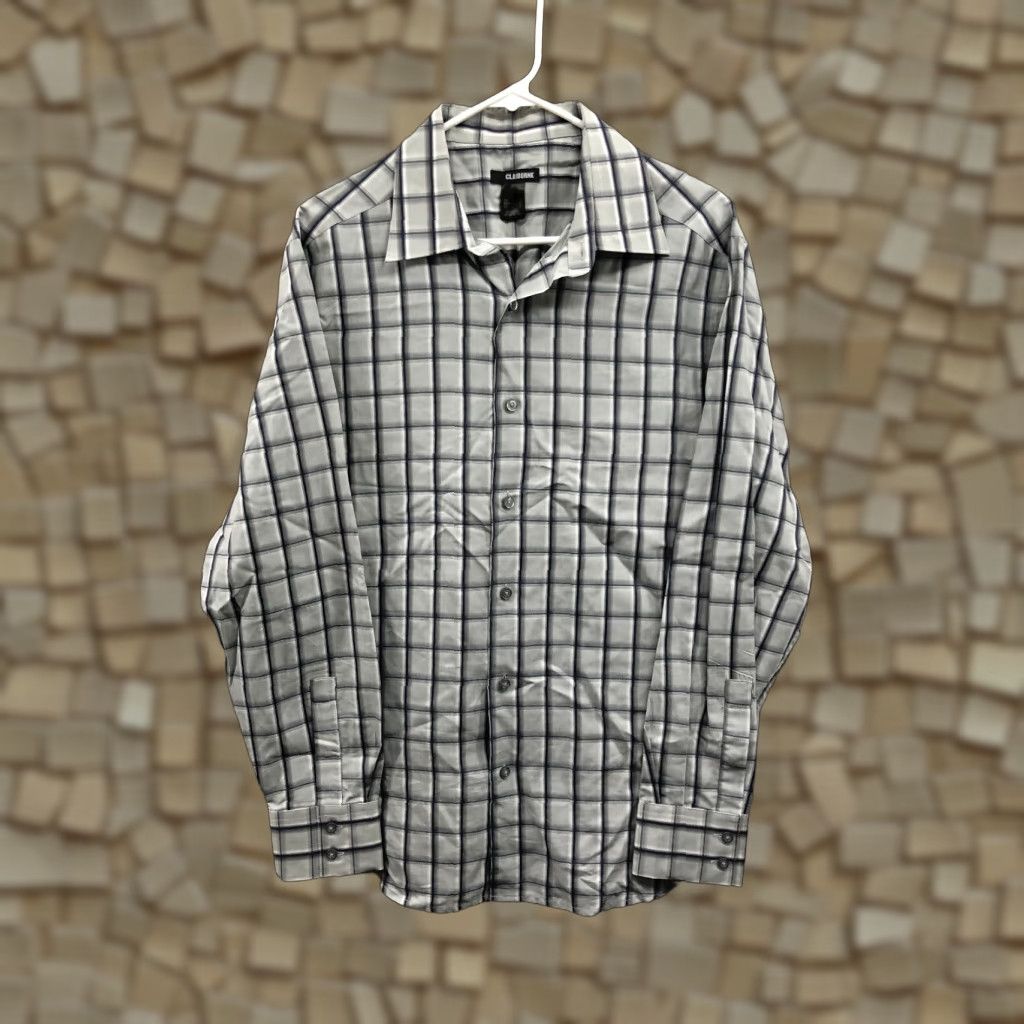 Liz Claiborne Claiborne Shirt Mens L Multicolor Check Long Sleeve Spread Collar Size US L / EU 52-54 / 3 - 1 Thumbnail