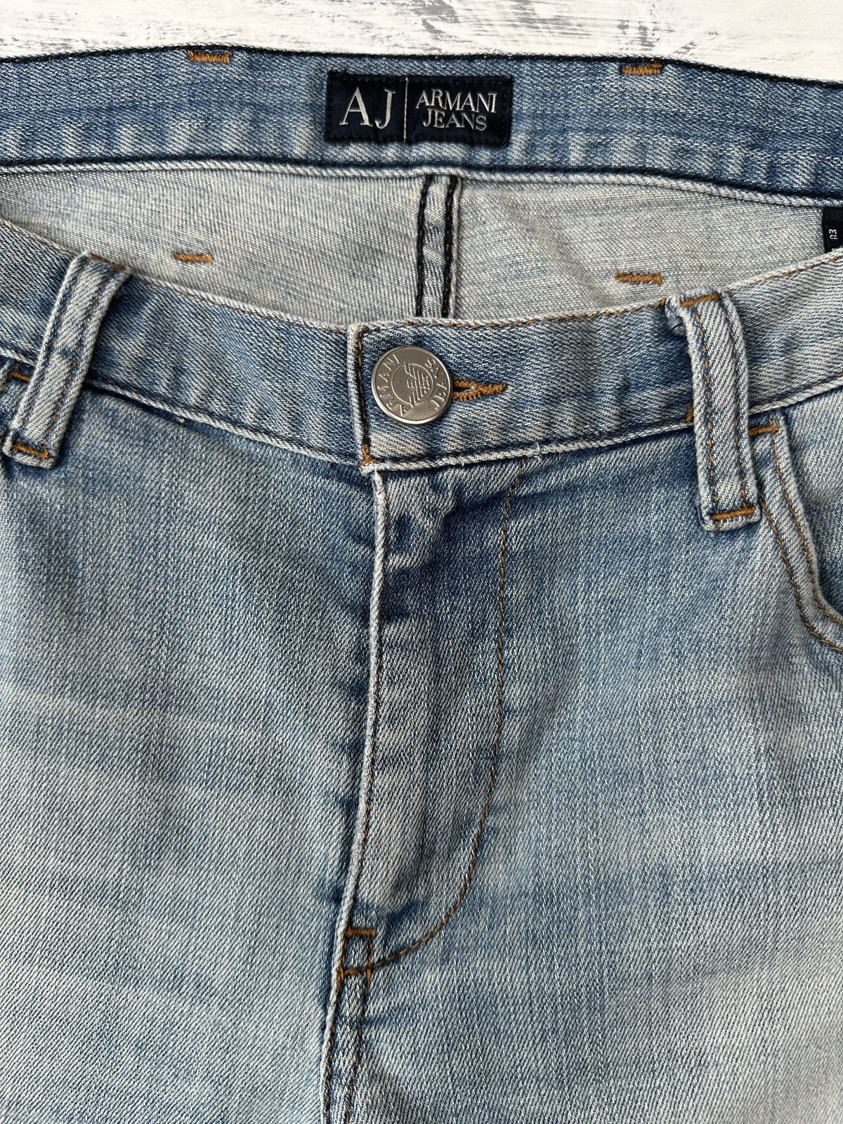Armani Vintage ARMANI JEANS Washed Light Blue Denim Pants Men’s Size US 33 - 9 Thumbnail
