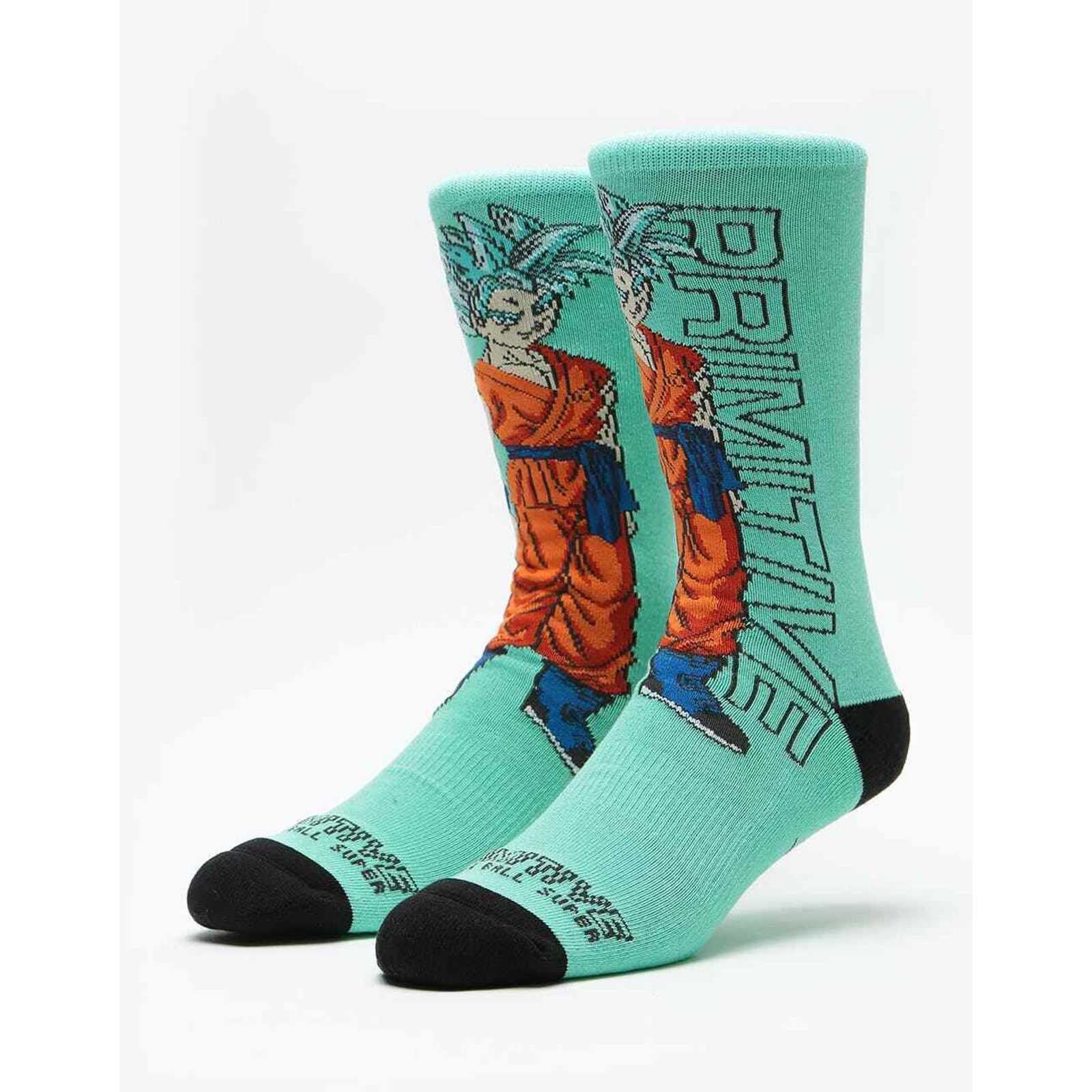 Primitive Primitive X Dragon Ball Super Z Goku Teal Crew Socks Size ONE SIZE - 1 Thumbnail