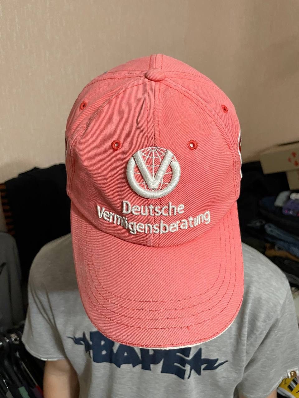 Ferrari × Vintage Vintage Ferrari Michael Schumacher 2000s Racing Cap Hat Size ONE SIZE - 4 Thumbnail