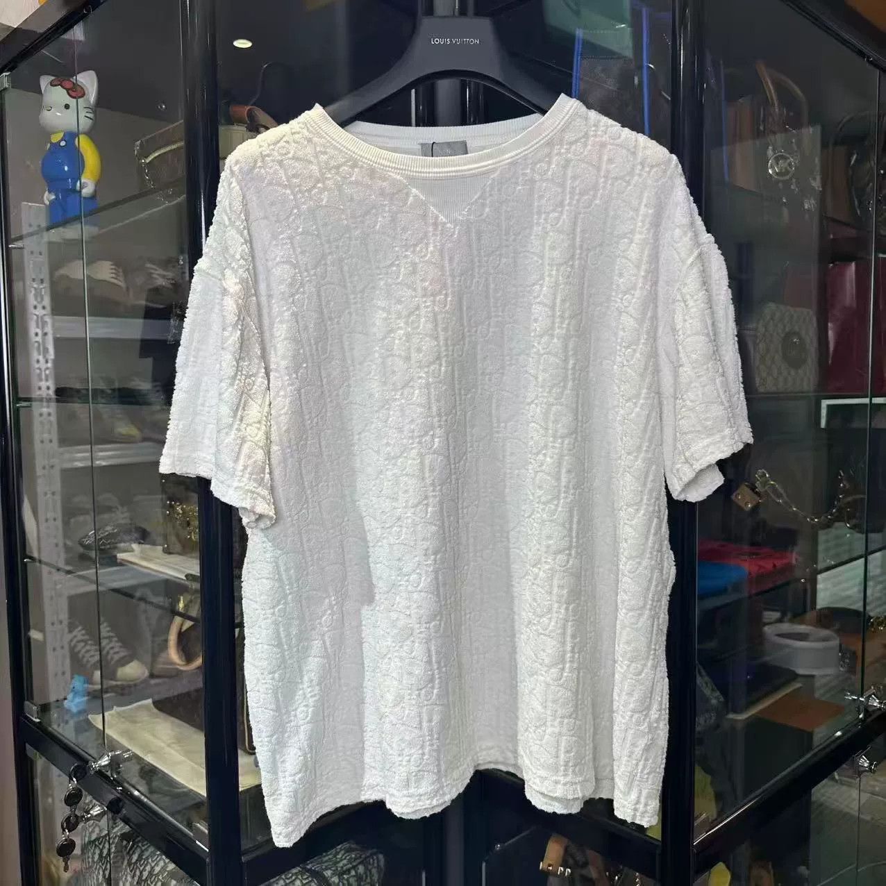 Dior dior white short sleeve towel print top Size US L / EU 52-54 / 3 - 1 Thumbnail