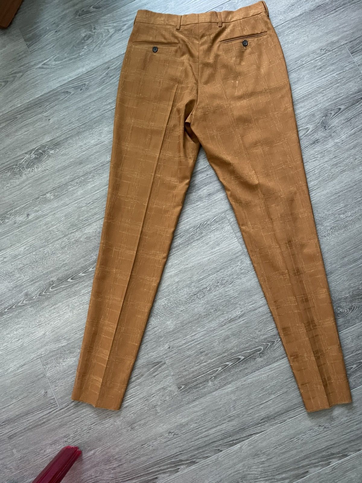Paul Smith Orange/Rust Wool Check Trouser Size US 32 / EU 48 - 7 Thumbnail