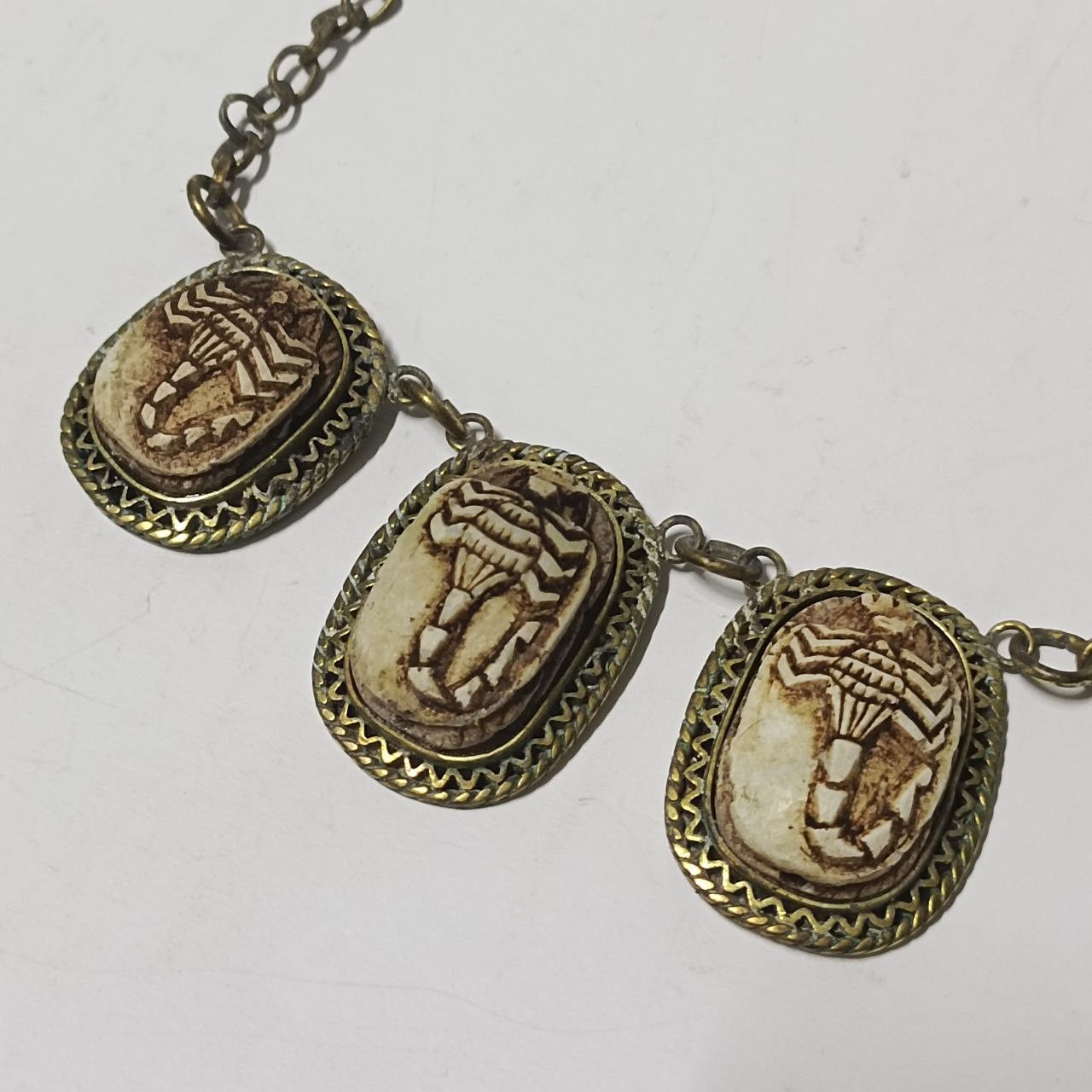 Vintage Rare Vintage Brass Egyptian Scorpion Pendant Collectible Size ONE SIZE - 2 Thumbnail