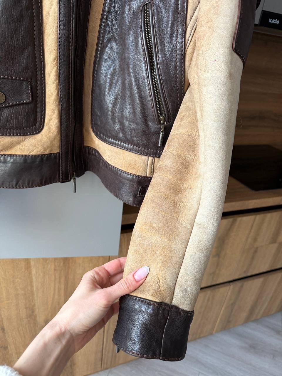 Roberto Cavalli Roberto Cavalli Shearling Leather Biker Fur Detail Jacket Size US L / EU 52-54 / 3 - 6 Thumbnail