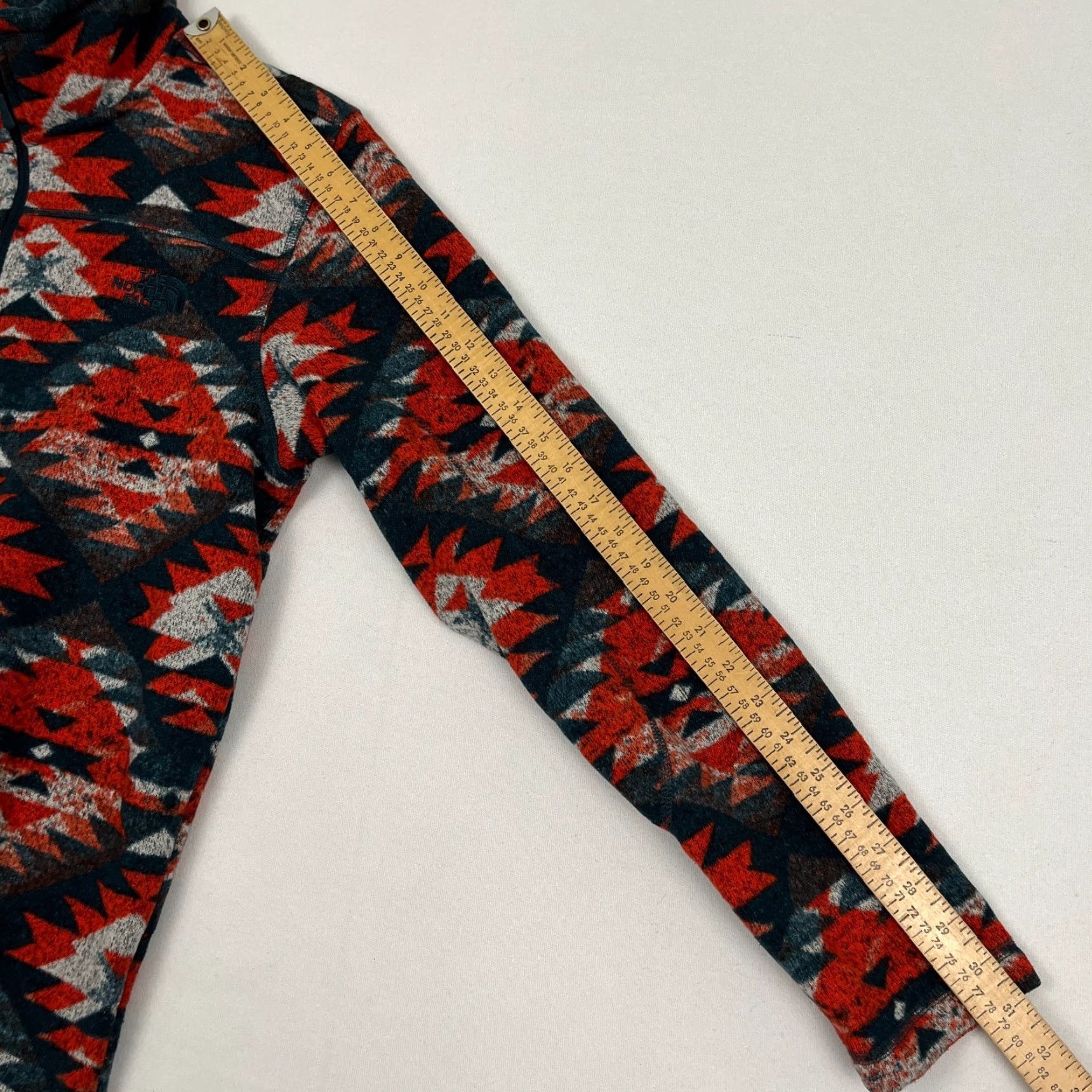 The North Face The North Face Sweater Mens M Aztec Southwestern 1/2 Zip Pullover Fleece Orange Geometric Multicolor Size US M / EU 48-50 / 2 - 7 Thumbnail