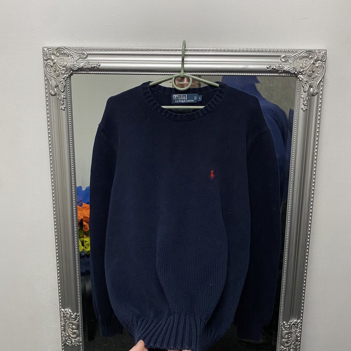 Ralph Lauren VINTAGE Polo Ralph Lauren Sweater Cotton 90s Size US L / EU 52-54 / 3 - 3 Thumbnail