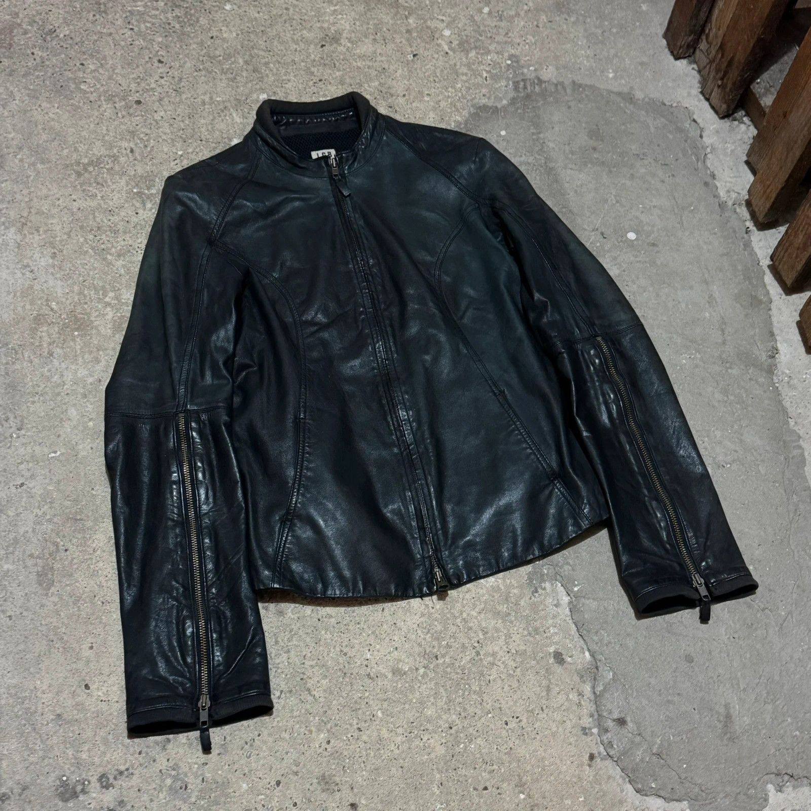 Le Grande Bleu (L.G.B.) Lgb no s-riders calf skin leather jacket Size US M / EU 48-50 / 2 - 2 Thumbnail