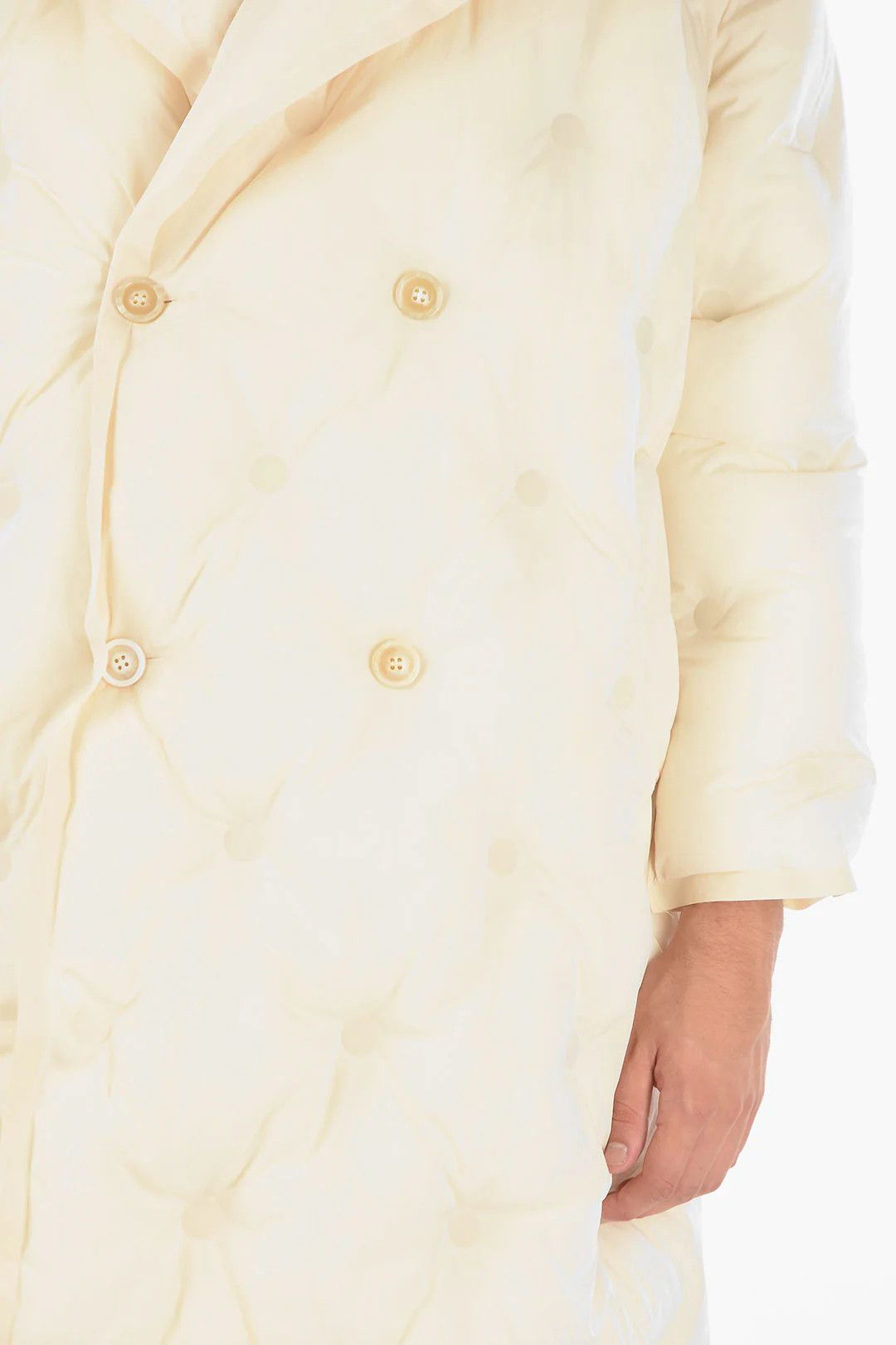 Maison Margiela og1mm0326 Maxi Double-Breasted Puffer Jacket in White Size US XS / EU 42 / 0 - 3 Thumbnail