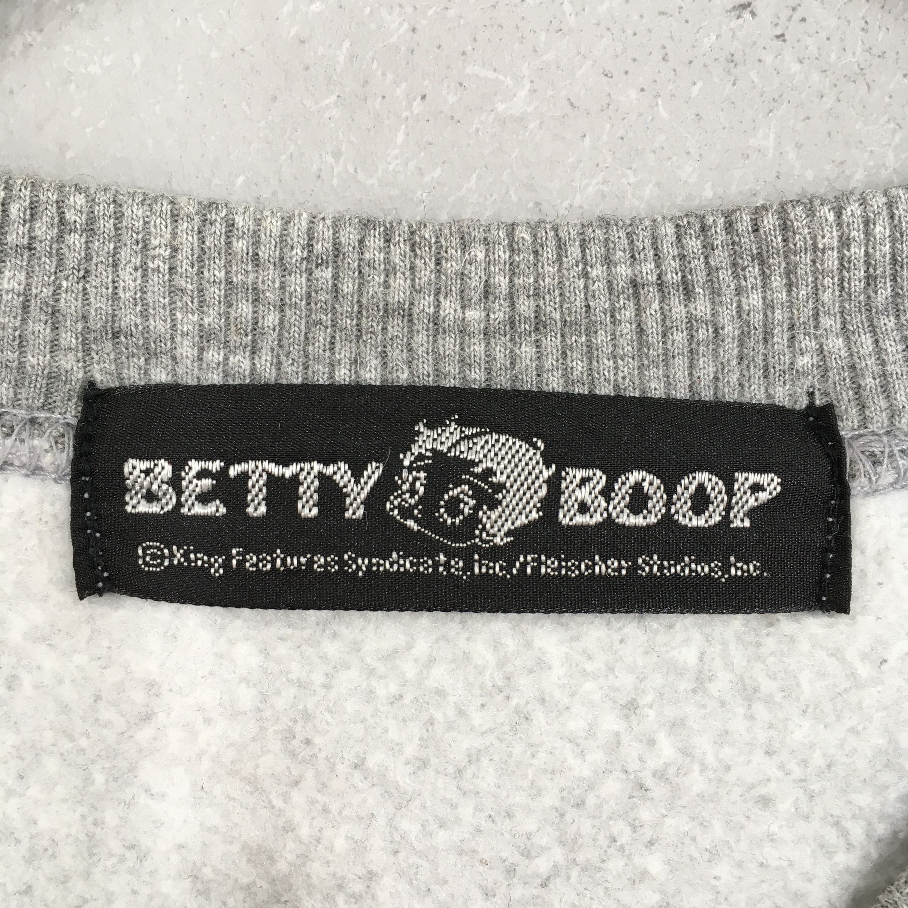 Disney Vintage Betty Boop Cartoon Gray Sweatshirt Medium Size US M / EU 48-50 / 2 - 4 Thumbnail