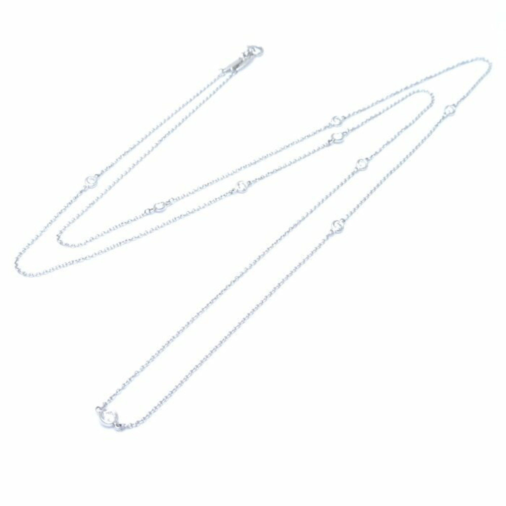 Tiffany & Co. TIFFANY & Co. Tiffany by the Yard Necklace 9P Diamond 77cm Long Elsa Peretti Pt950 Platinum 293005 Size ONE SIZE - 1 Thumbnail