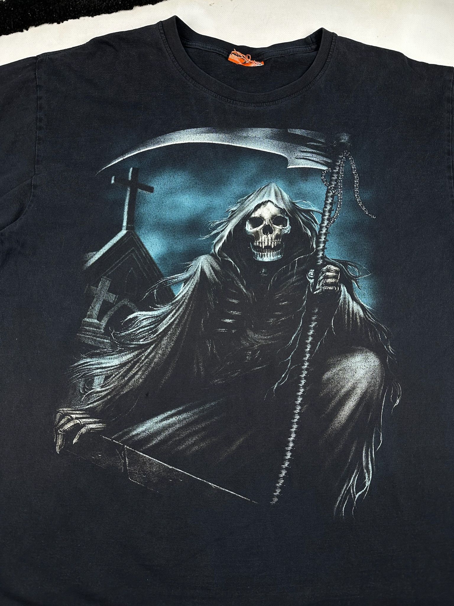 Affliction Vintage Skull Death Y2K Skeleton Spiral Style Tee Size US L / EU 52-54 / 3 - 3 Thumbnail