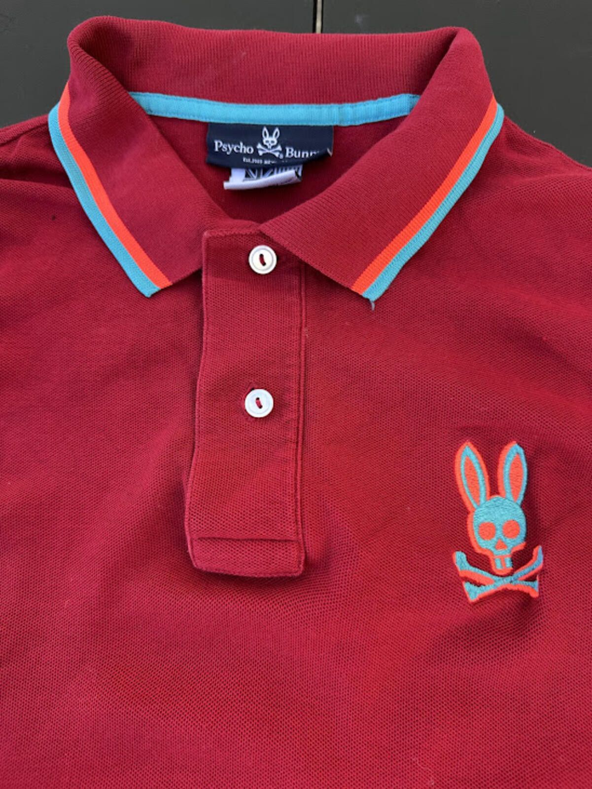Psycho Bunny Psycho Bunny Polo Red Pima Cotton XL Size US XL / EU 56 / 4 - 3 Thumbnail