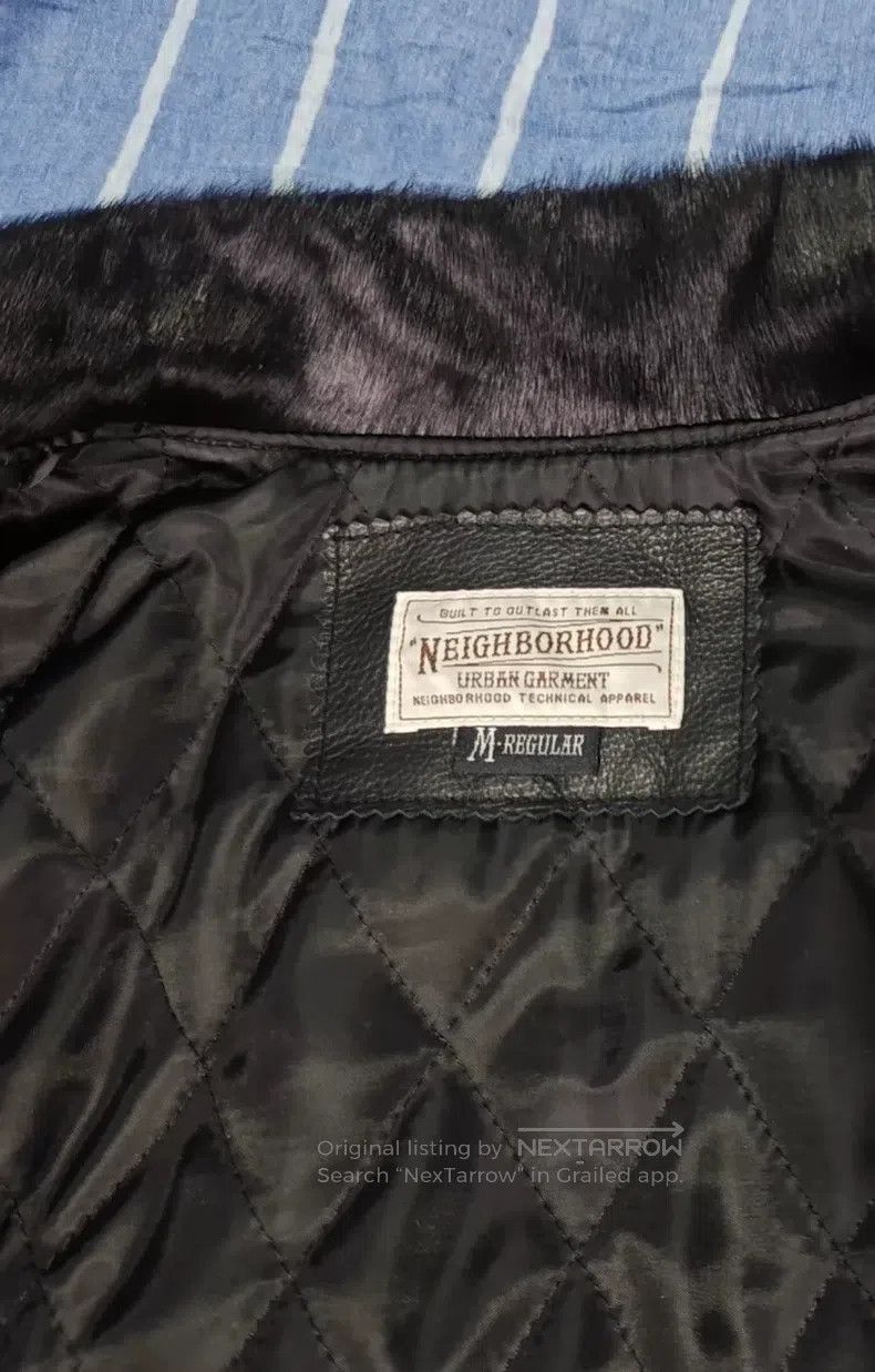 Neighborhood Neighborhood Vintage Real Leather Horsehair Collar Biker L Size US M / EU 48-50 / 2 - 7 Thumbnail