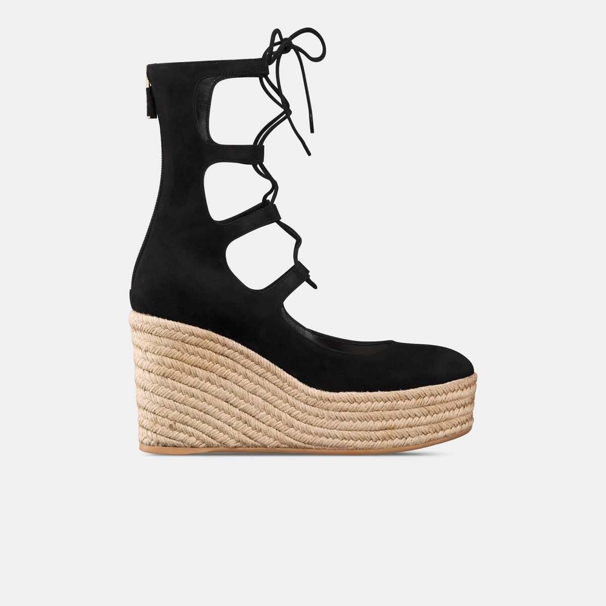 Dior o1w1db10326 Laced Wedge Sandal Boot in Black Size US 7 / IT 37 - 1 Thumbnail