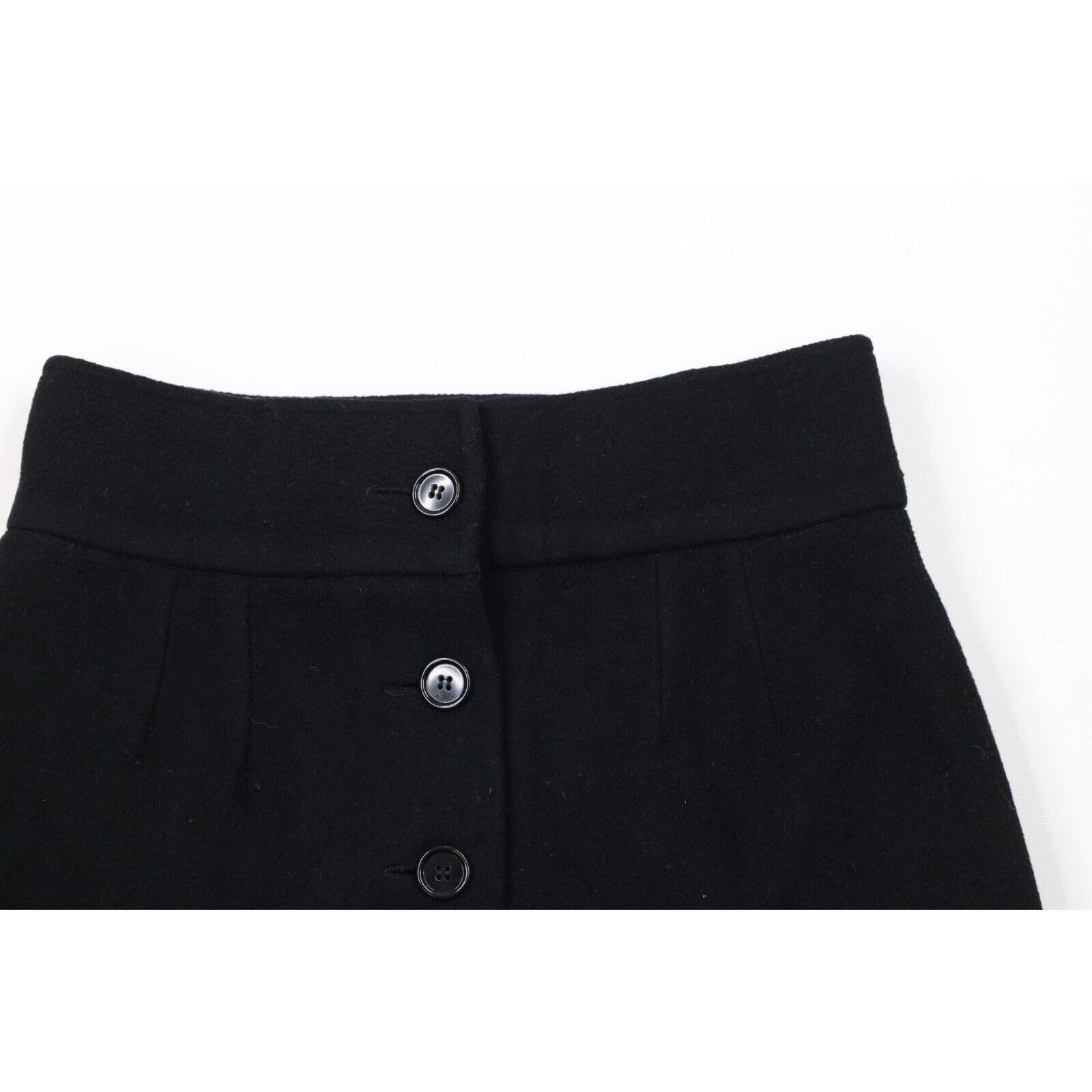 Vintage Vintage 50s 60s Rockabilly Goth Heavyweight Wool Skirt Size 27" / US 4 / IT 40 - 2 Thumbnail