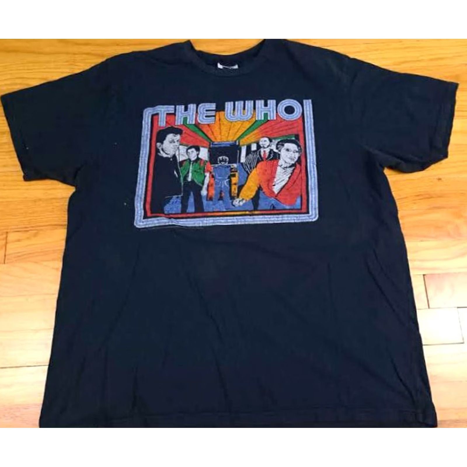 X-LARGE The Who Bids Farewell Rock Roll Shirt Black Stressed X-Large Merch Size US XL / EU 56 / 4 - 5 Thumbnail
