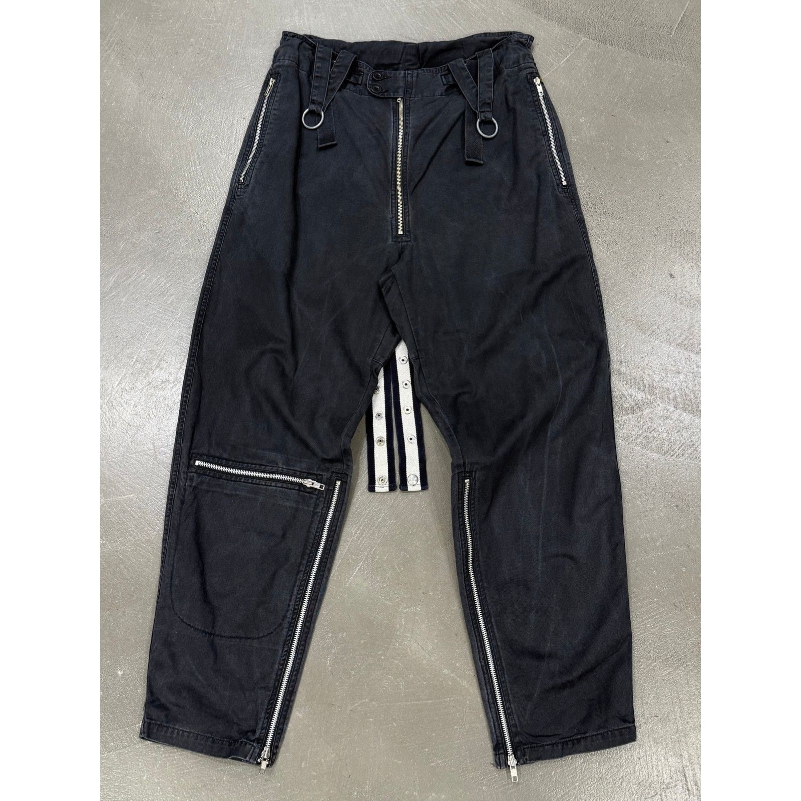 Giorgio Armani 1990s Armani suspenders braces zipper pants Size US 32 / EU 48 - 1 Thumbnail