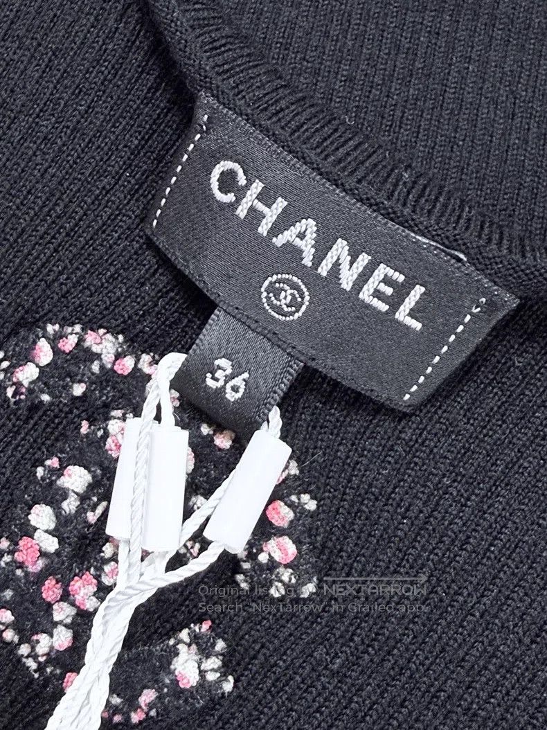 Chanel Chanel Coarse tweed double C big logo knitted vest Size XS / US 0-2 / IT 36-38 - 4 Thumbnail
