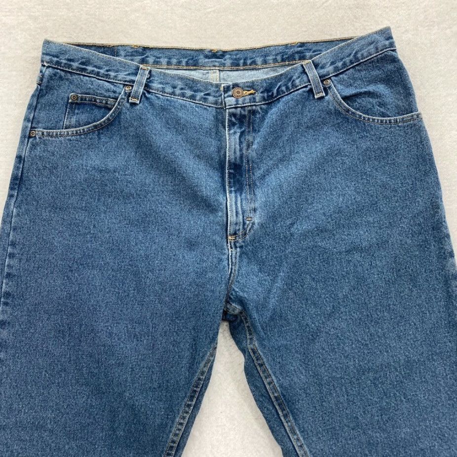 Wrangler Wrangler Premium Five Star Jeans Mens 42x30 Medium Wash Blue Denim Straight Leg Denim Jeans Size US 42 / EU 58 - 2 Thumbnail