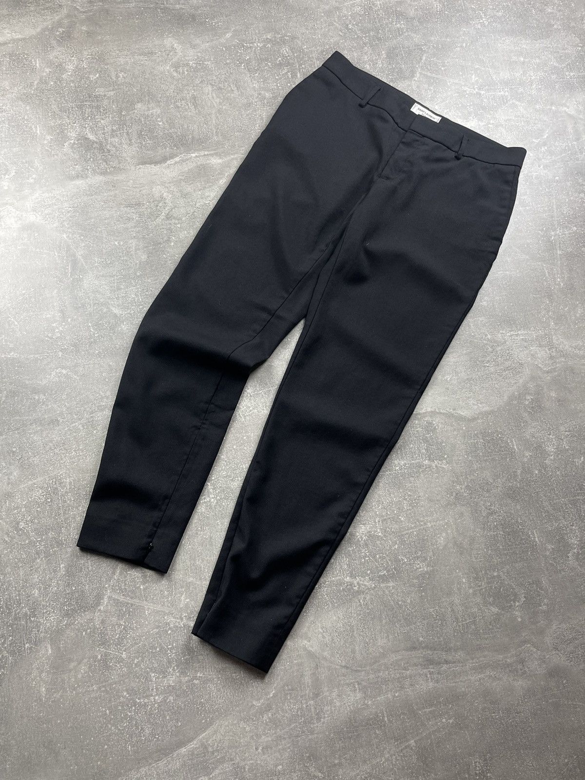 Saint Laurent Paris Saint Laurent Paris Uniform Slim Tapered Pants Black F38 S Size 40" / US 18 - 2 Thumbnail