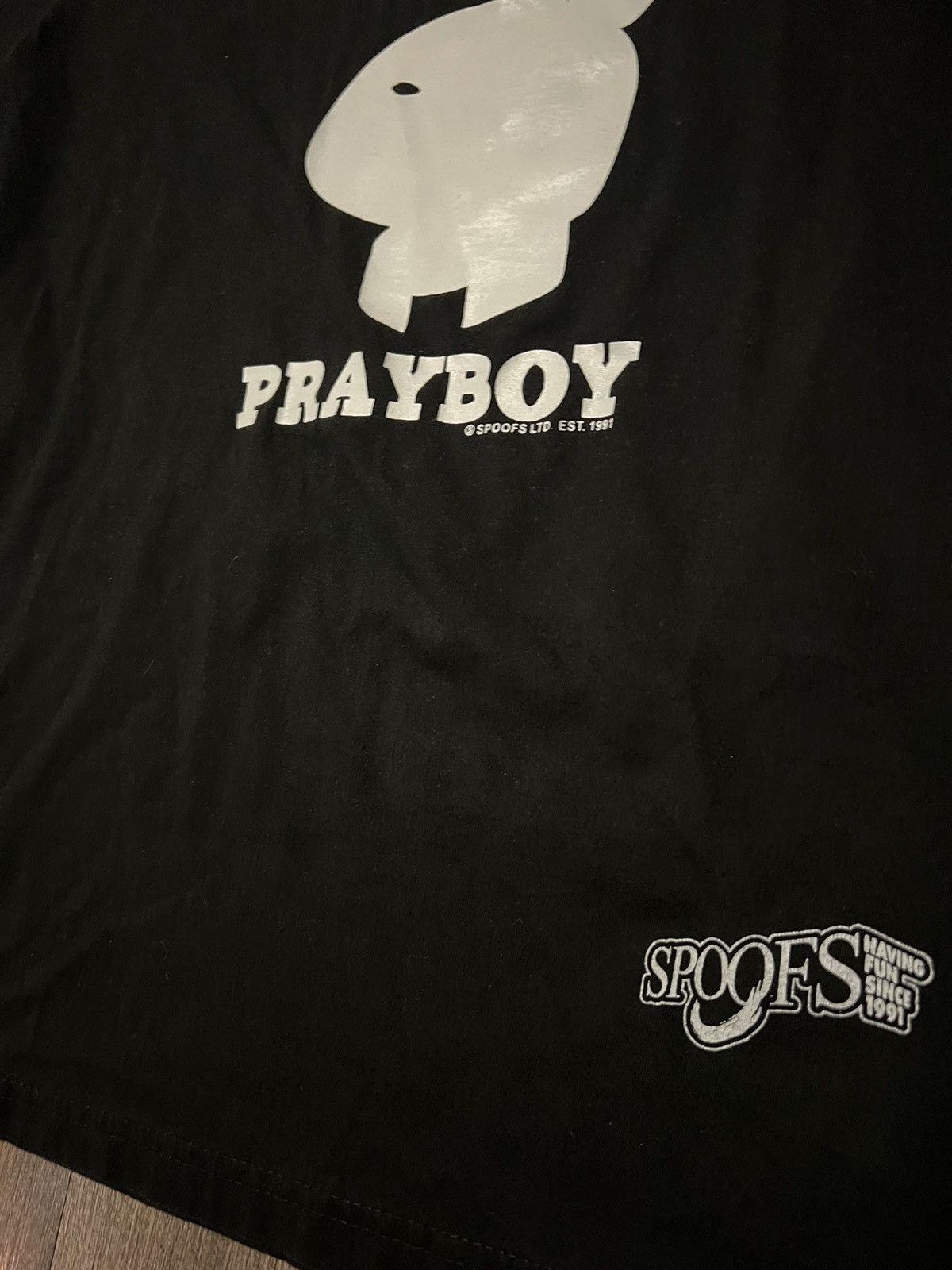 Vintage Vintage Spoofs Prayboy Playboy Bunny shirt size Large 1991 Size US L / EU 52-54 / 3 - 3 Thumbnail