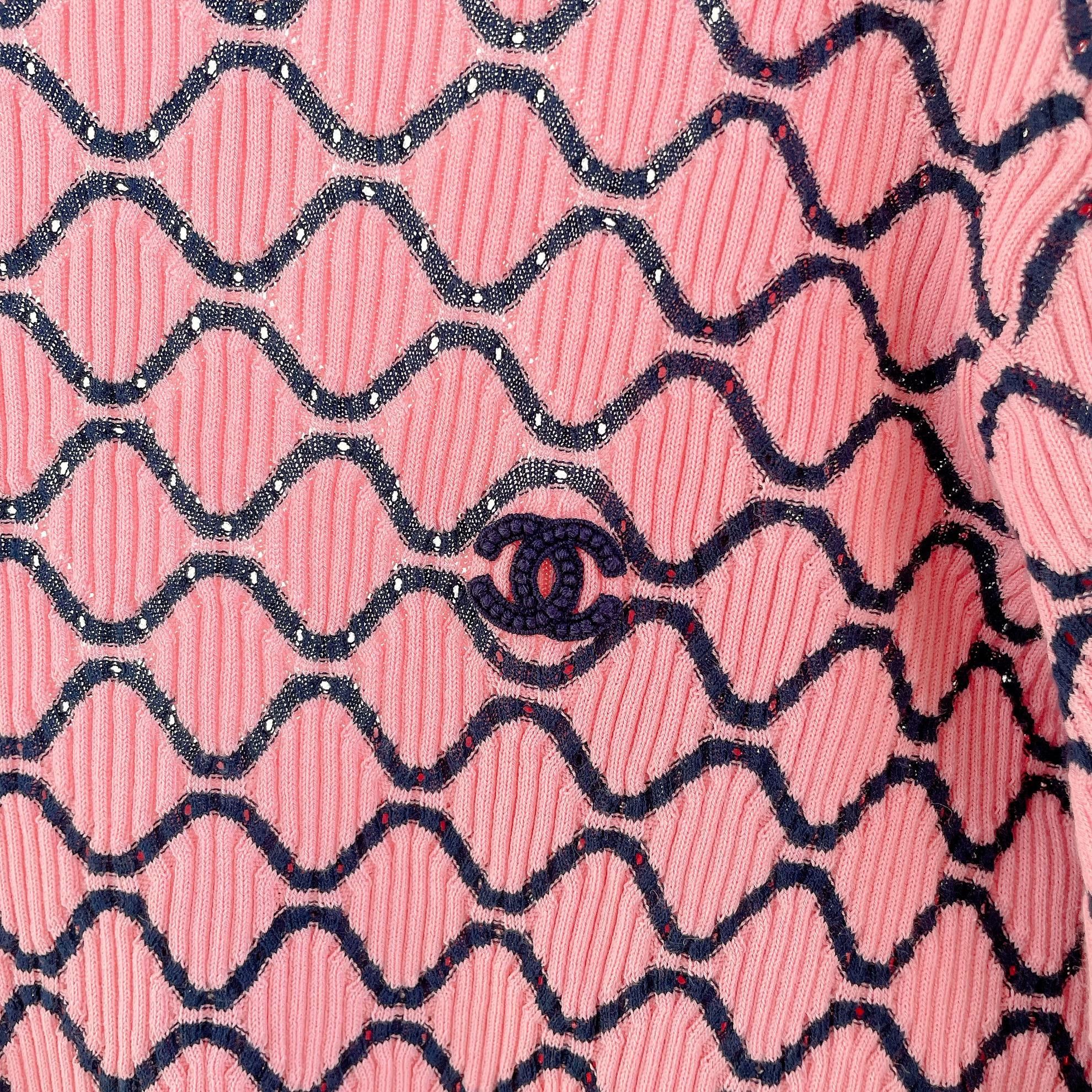 Chanel Chanel Pink Quilted Knit Top 38 2022 Size S / US 4 / IT 40 - 5 Thumbnail