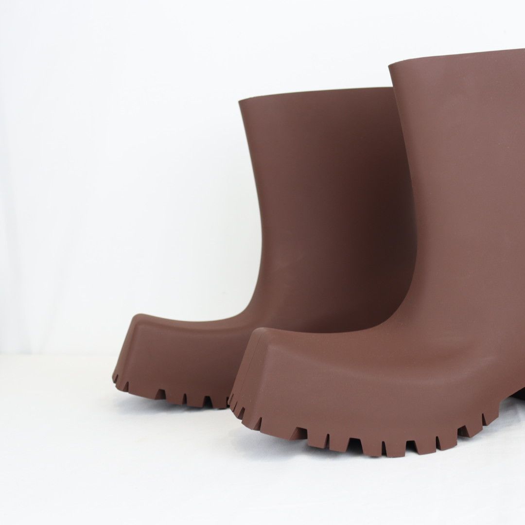 Balenciaga o1rshd1 Q:4 / Trooper Rubber Boots in Coffee Brown Size US 9 / EU 42 - 10 Thumbnail