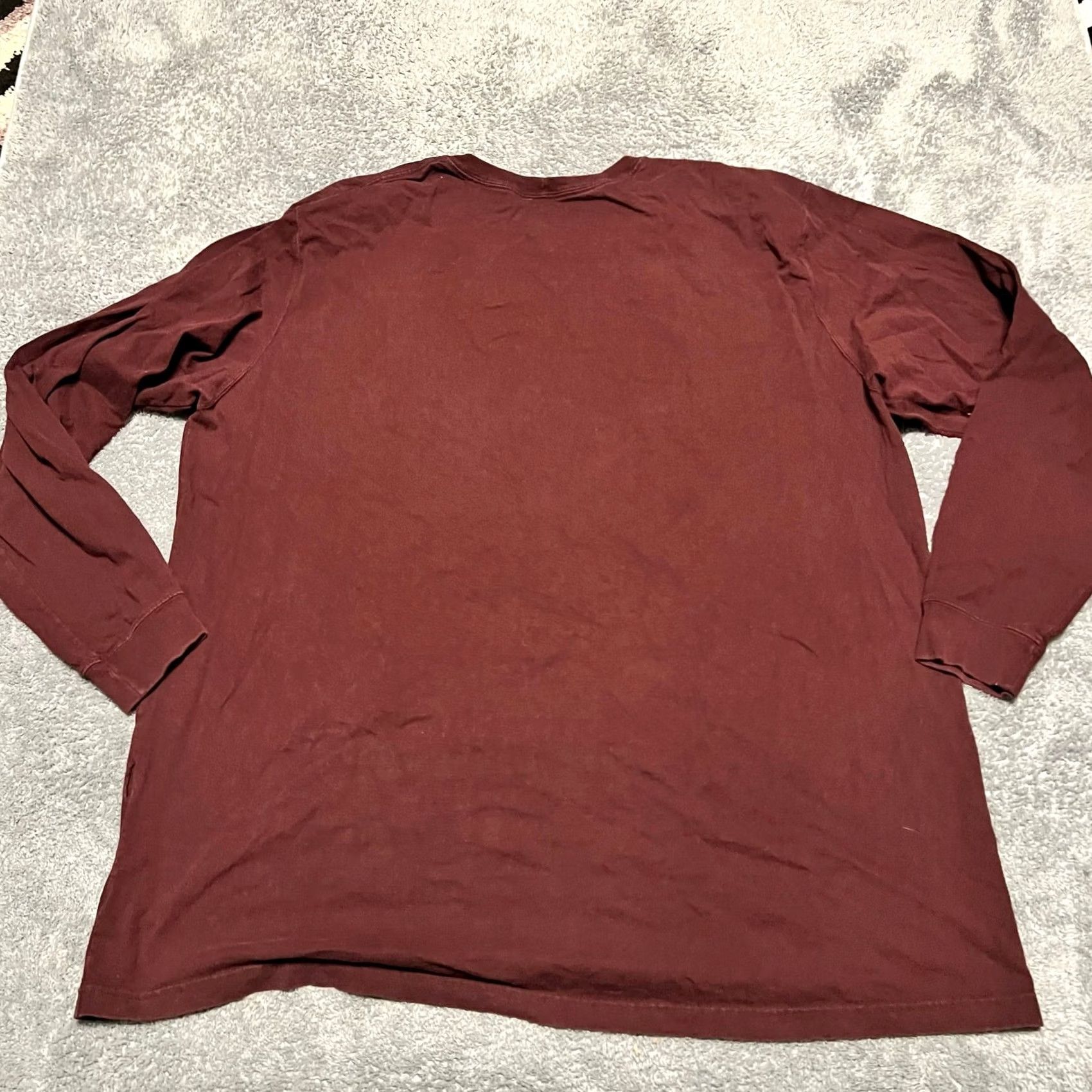 Carhartt VINTAGE Carhartt Shirt Mens 3XL Tall Loose Fit Maroon Long Sleeve Tshirt Mens Girls? Size US XXL / EU 58 / 5 - 3 Thumbnail